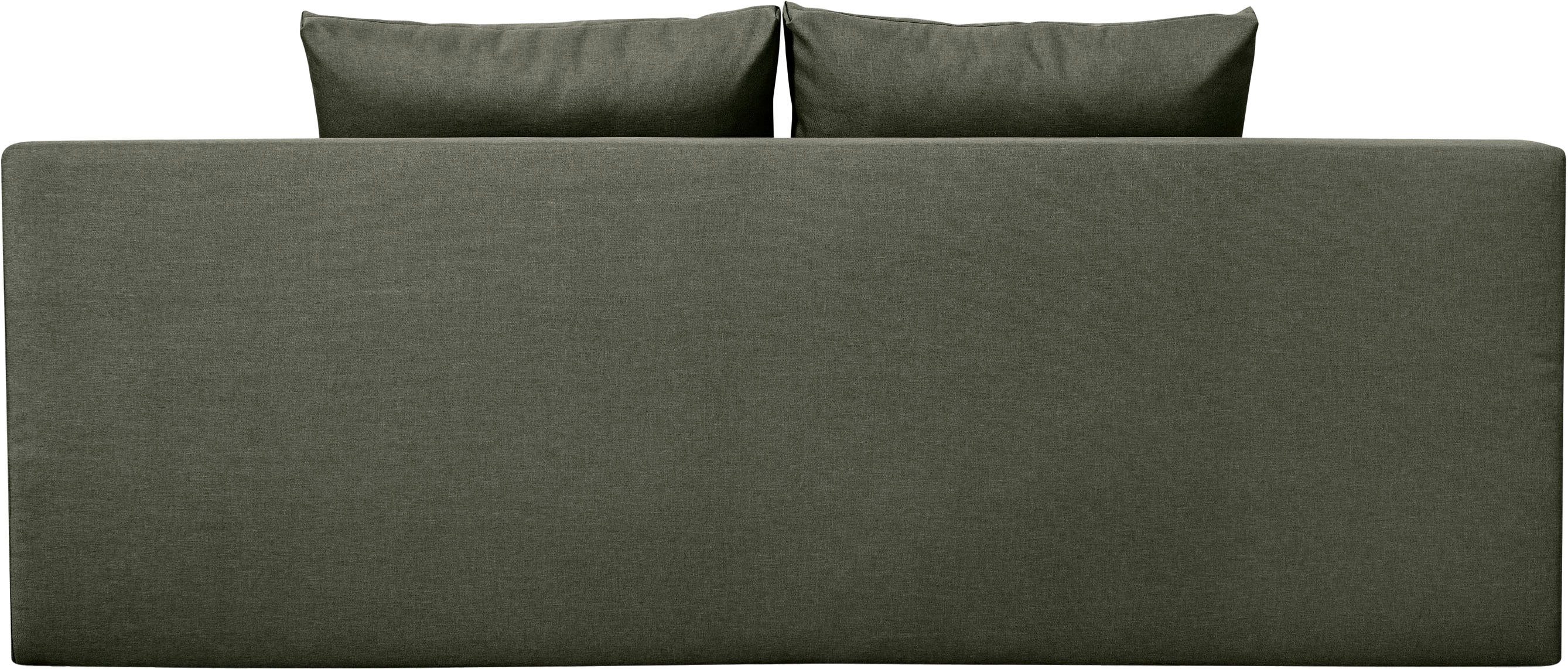 COLLECTION AB Slaapbank Tania met bedfunctie en bedlade comfortabele zitcomfort: veren-kern bekleding, inclusief rugkussen