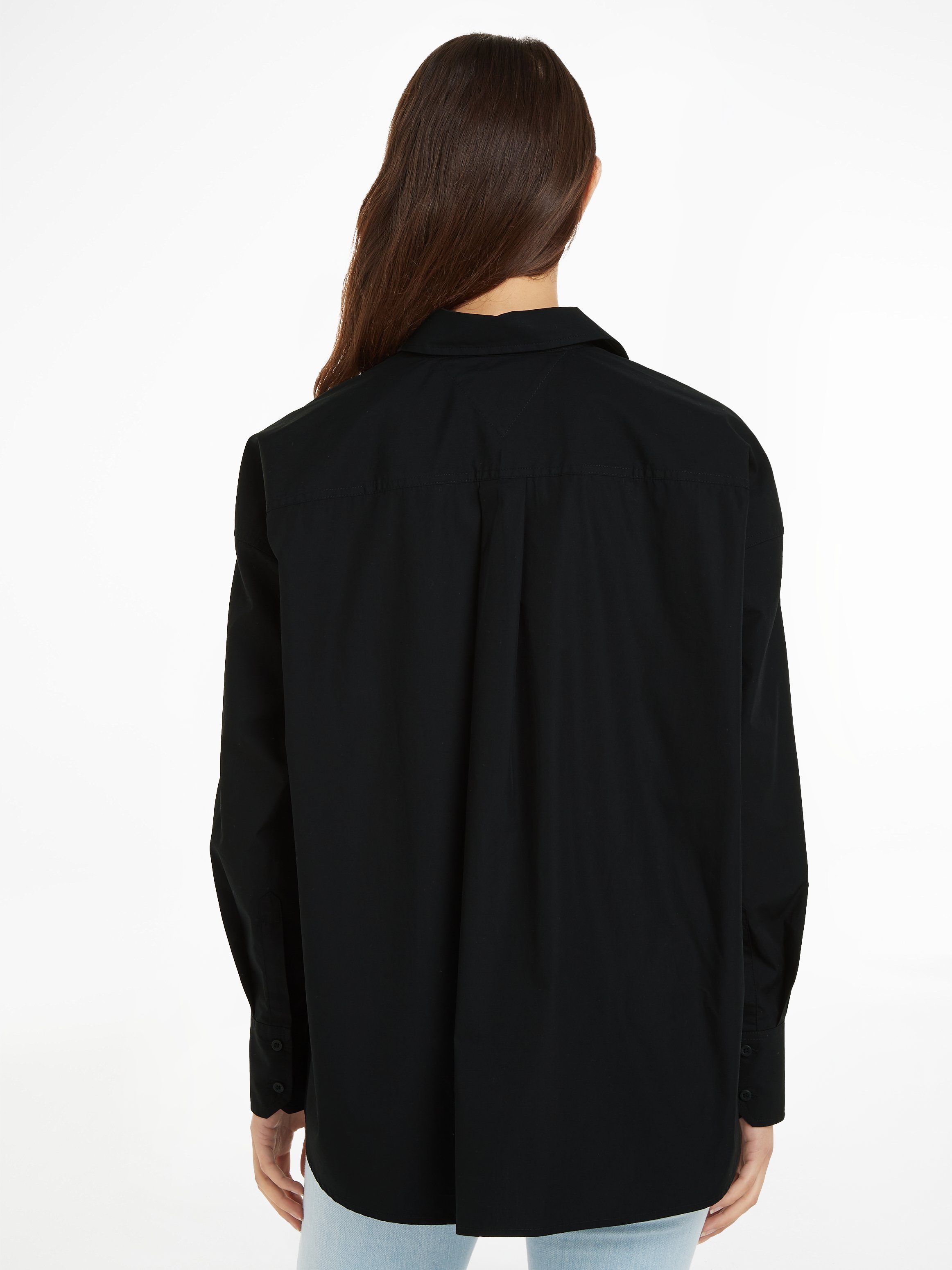 TOMMY JEANS Top TJW SP OVR SCRIPT SHIRT EXT Met Tommy Jeans-logo-opschrift