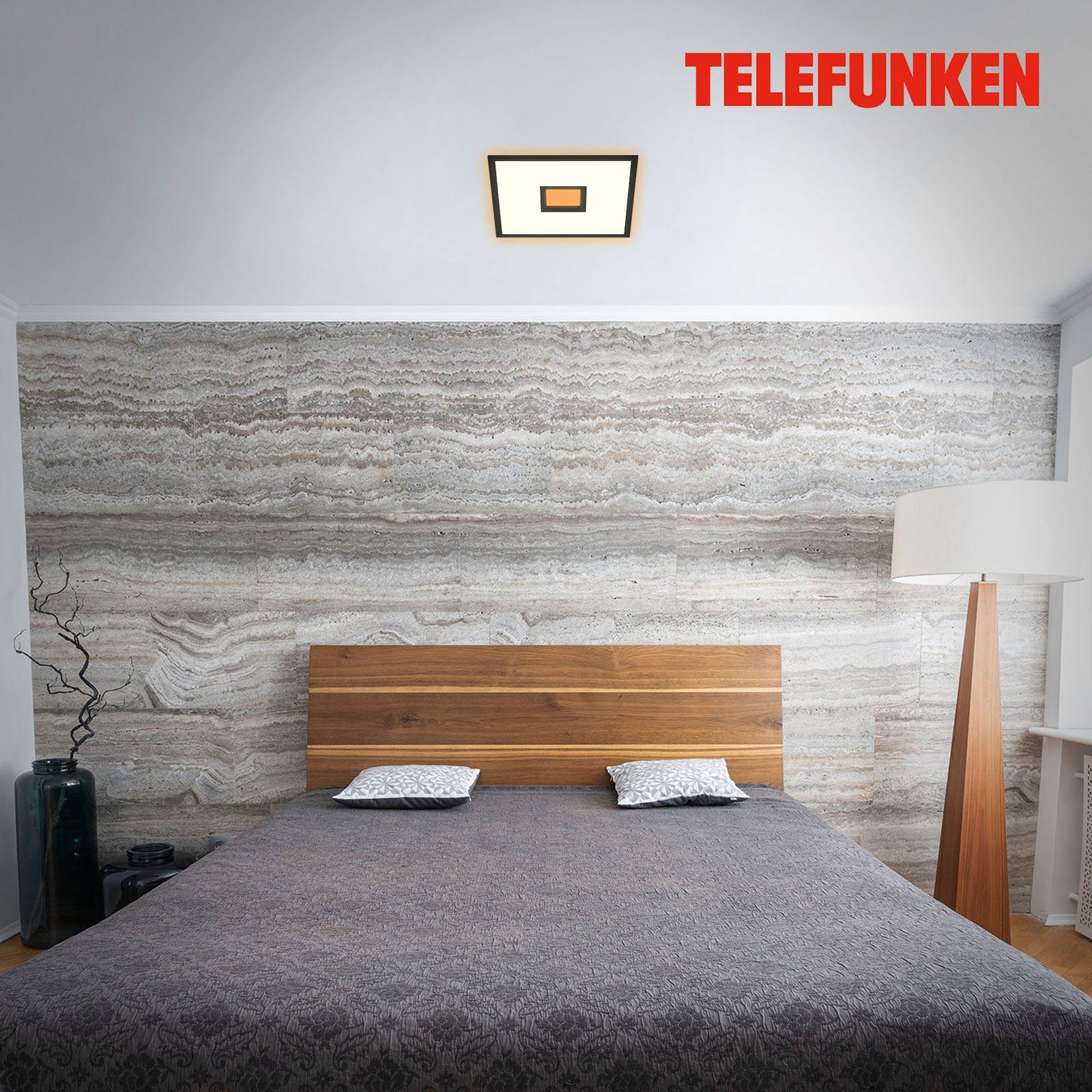Telefunken Led-paneel 319405TF CENTERBACK Plafondlamp, RGB, backlight, CCT, inclusief afstandsbediening, dimbaar