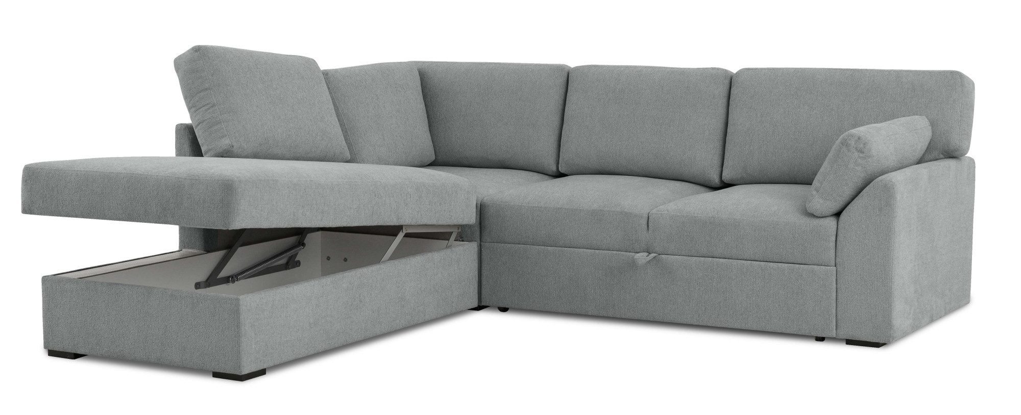 Home affaire Hoekbank Citry Breedte 242 cm, chenille, bedfunctie, bedlade, L-vorm
