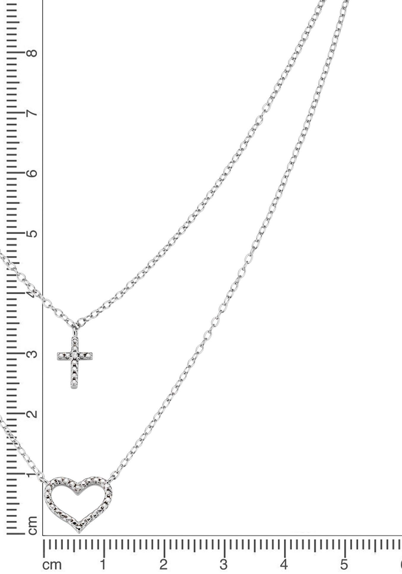 Firetti Ketting met hanger Sieraad cadeau zilver 925 halssieraad halsketting ankerkette kruis