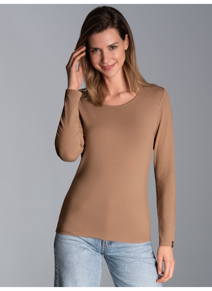 Trigema Longsleeve shirt van viscose met lange mouwen (1-delig)