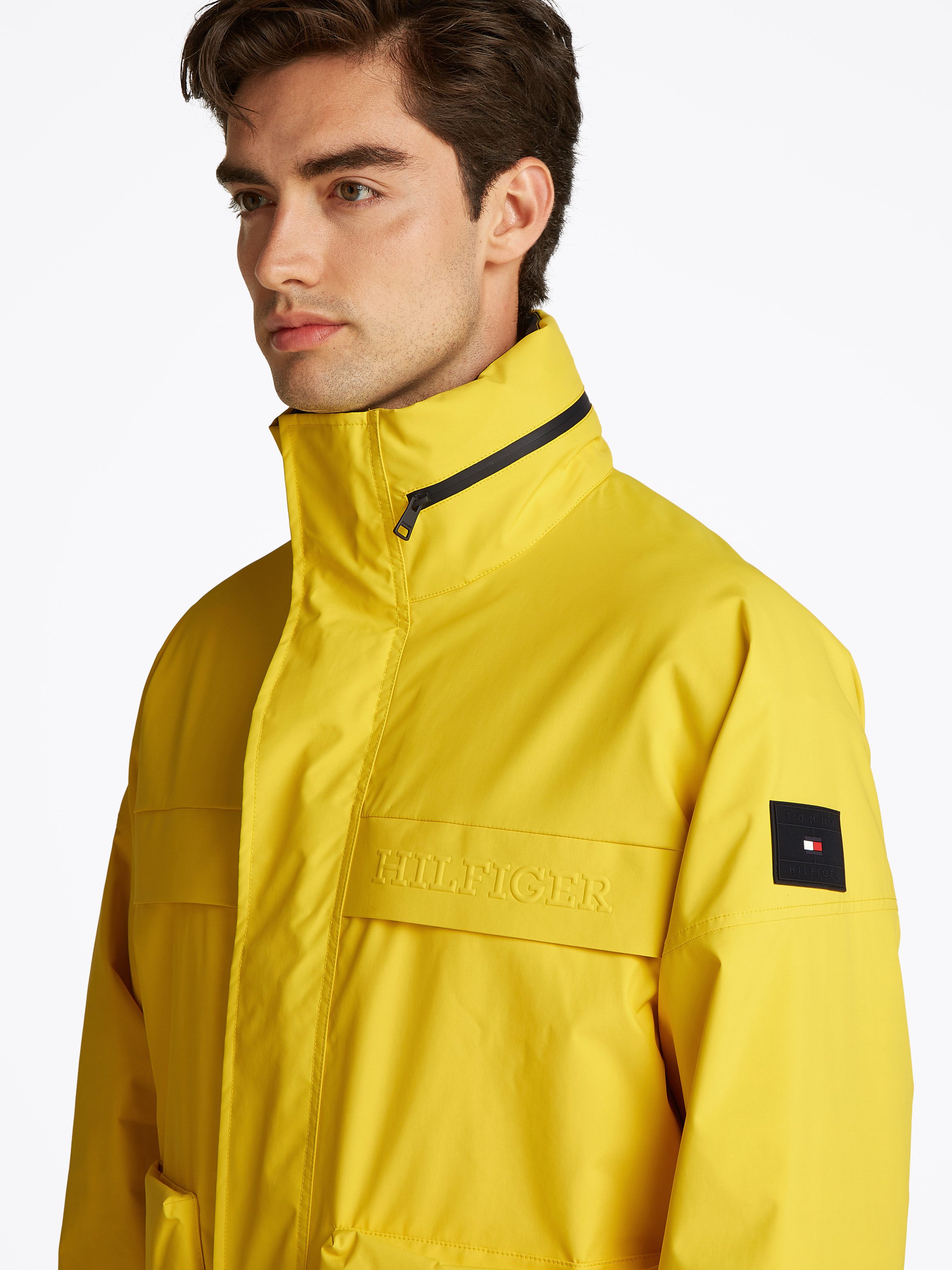 Tommy Hilfiger Outdoorjack REGATTA MID LENGTH JACKET opbergbare capuchon met ritsvak