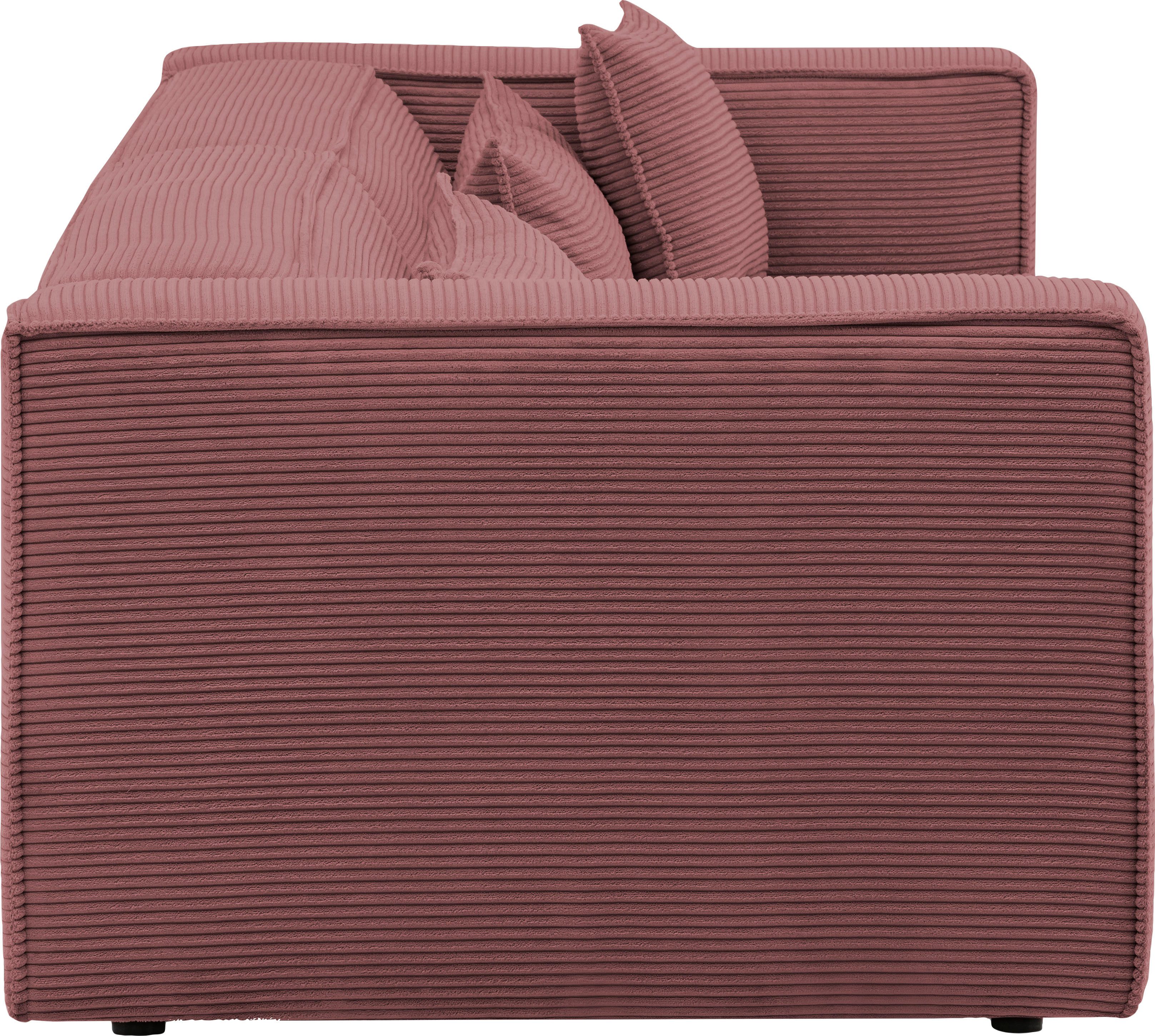 LeGer Home by Lena Gercke 3-zitsbank PIARA, bank met biesnaad, sofa in cord of linnenlook