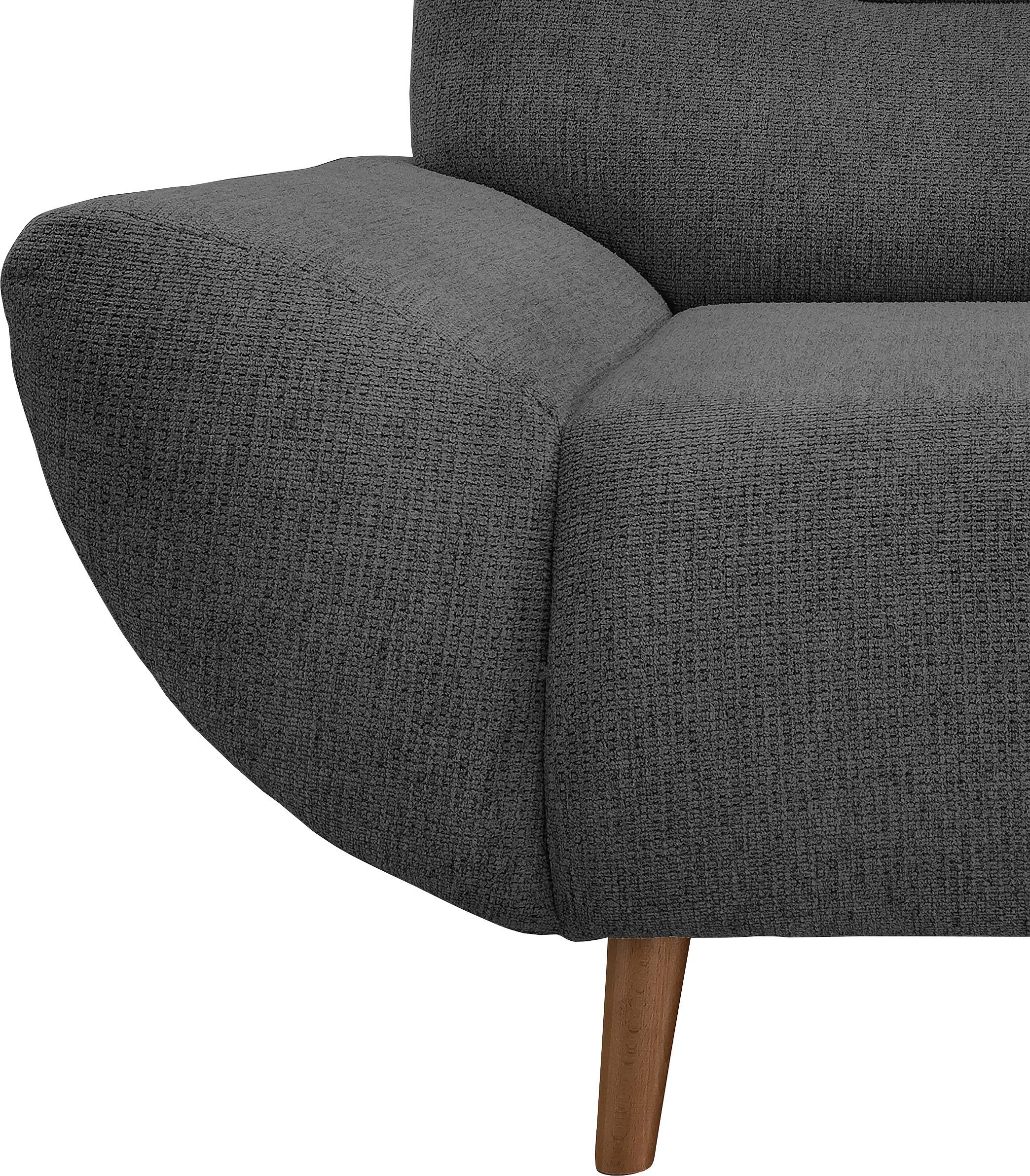 INOSIGN 3-zitsbank Drago, elegant en tijdloos, comfortabel, met houten voet