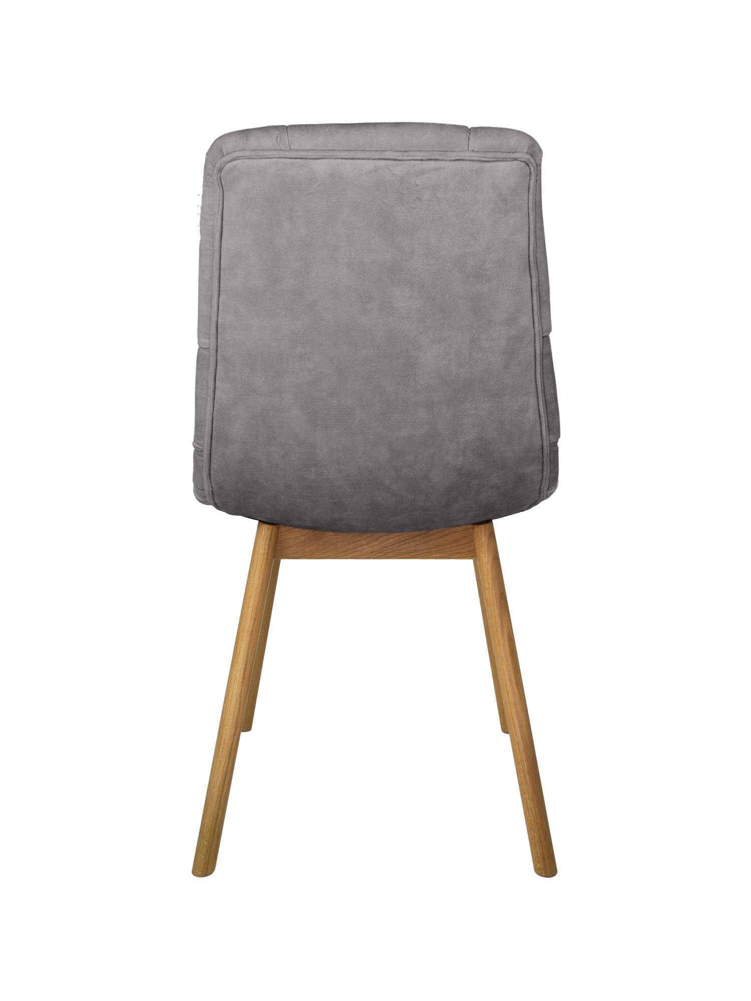 andas Stoel met 4 poten Ramon met massief houten poten, verschillende stoffen en kleuren (set, 2 stuks)