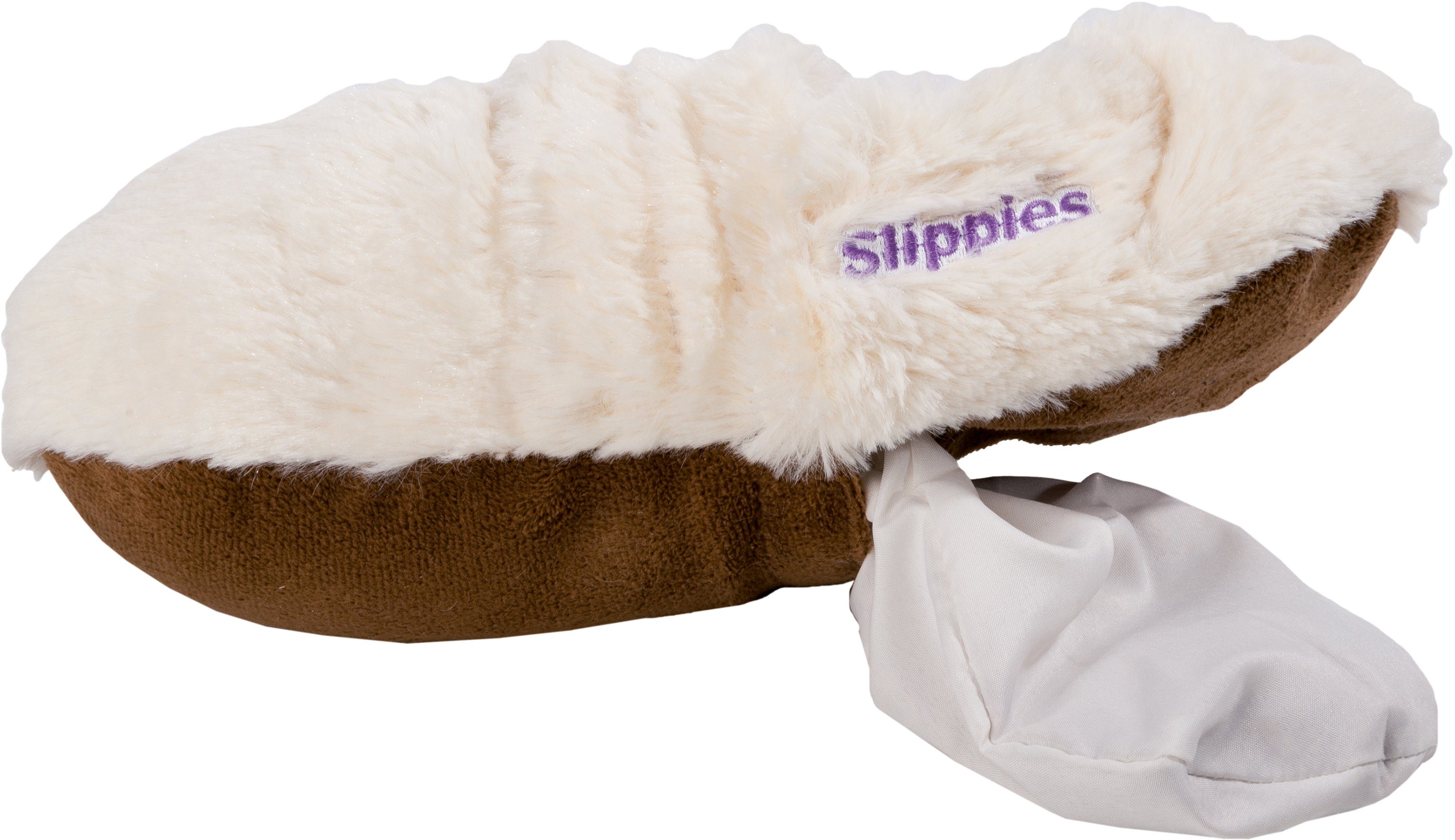Warmies® Warmtekussen Slippies™ Deluxe crème pluche, mt. 36-40
