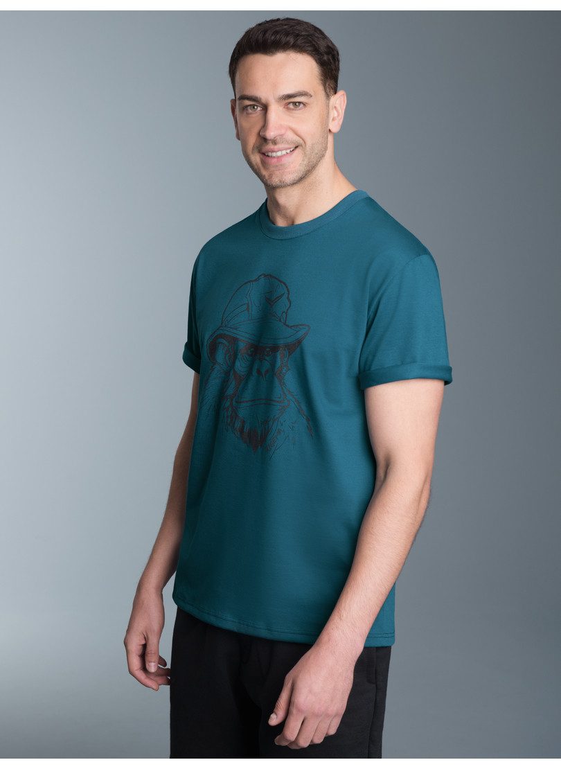 Trigema T-shirt TRIGEMA T-shirt met aap-print (1-delig)