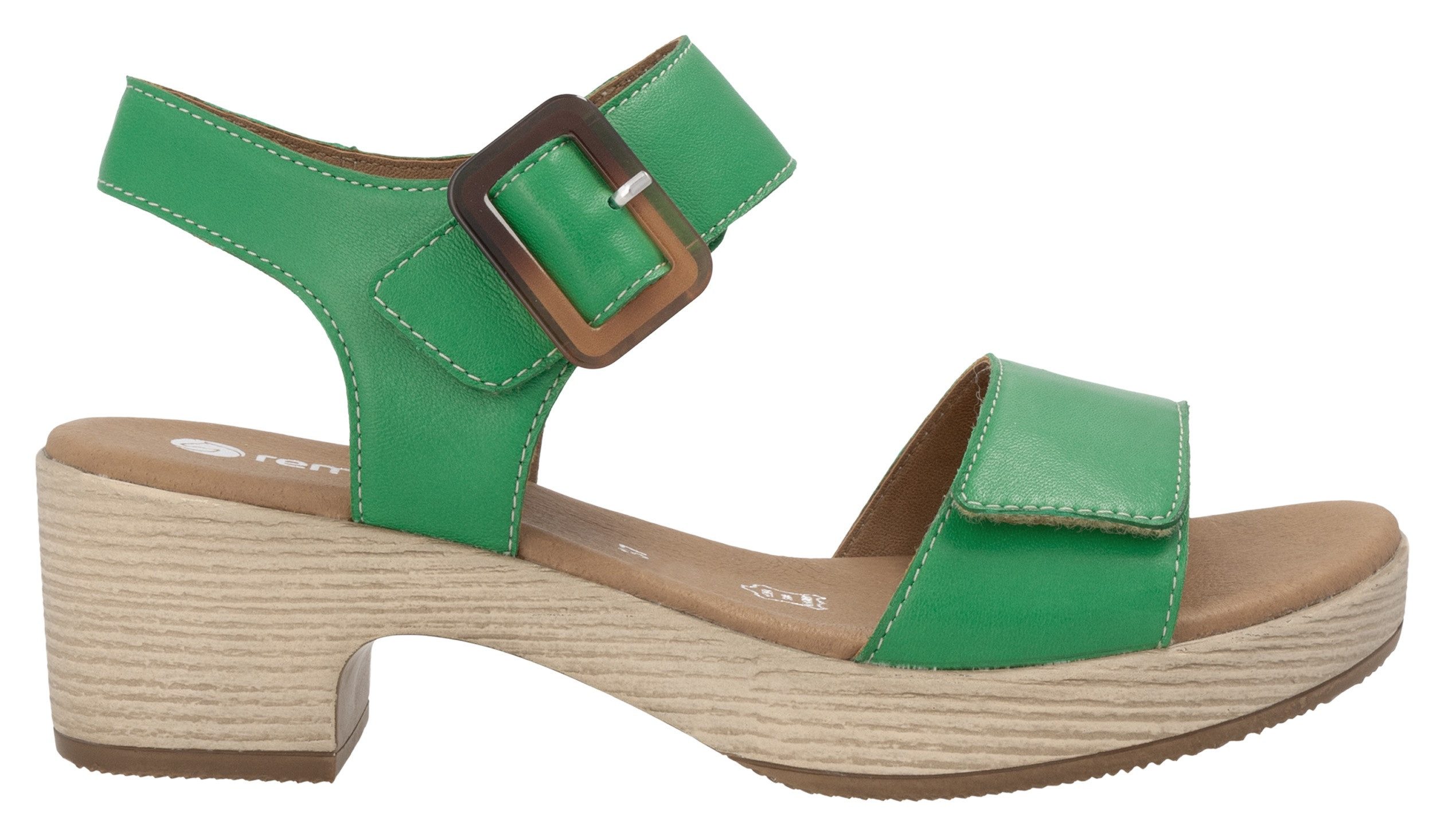 Remonte Sandaaltjes ELLE-Collection , blokhak, zomerschoen, sandaal met klittenbandsluitingen
