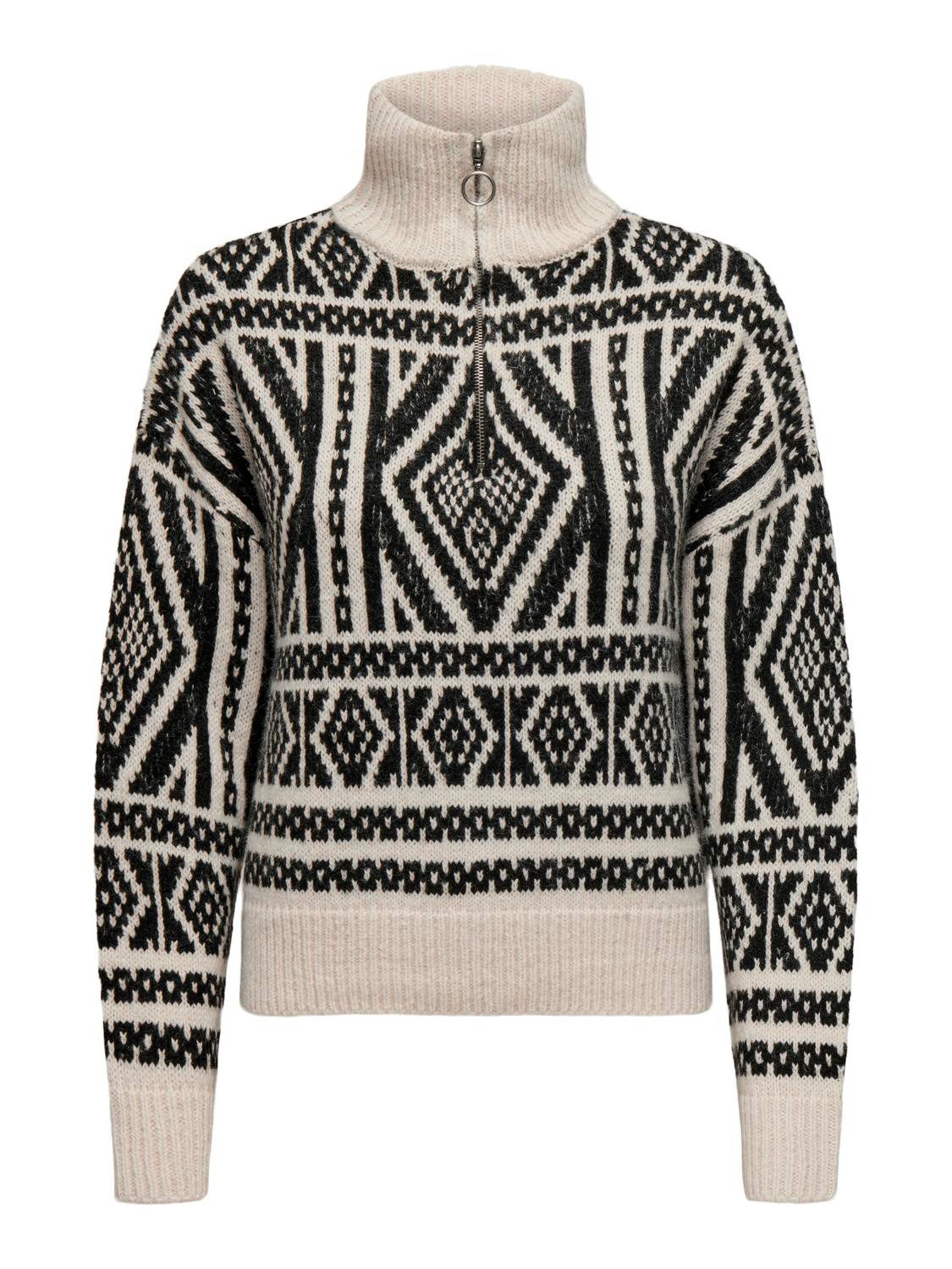 Only Gebreide trui ONLFELICIA LS ZIP PULLOVER NCA KNT