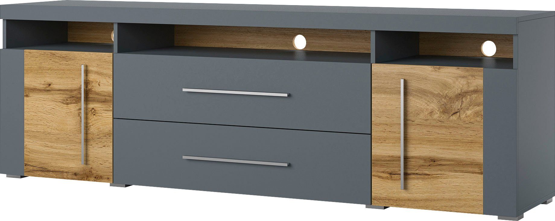 INOSIGN Tv-meubel Roger, breedte 182 cm, stijlvolle TV-kast, 2 deuren 2 laden