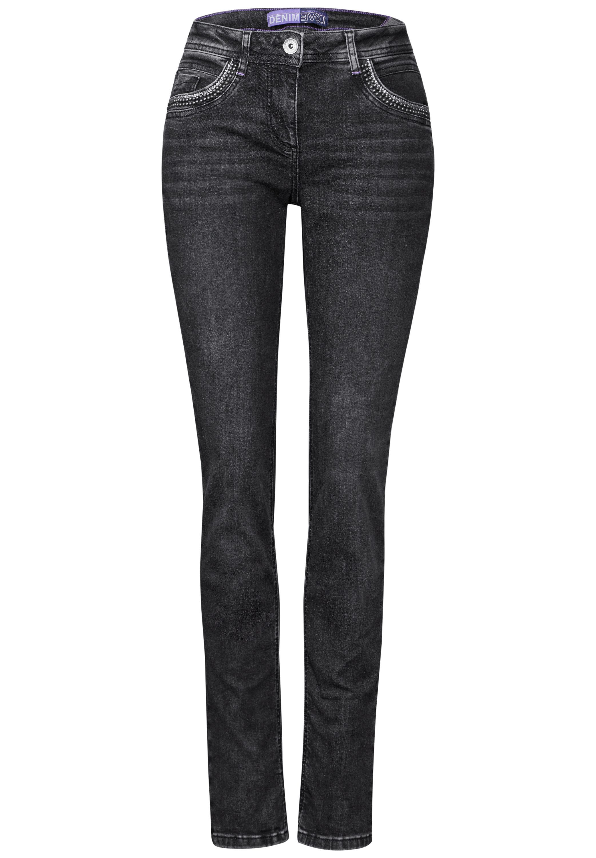 Cecil Slim fit jeans Scarlett in five-pocketsstijl