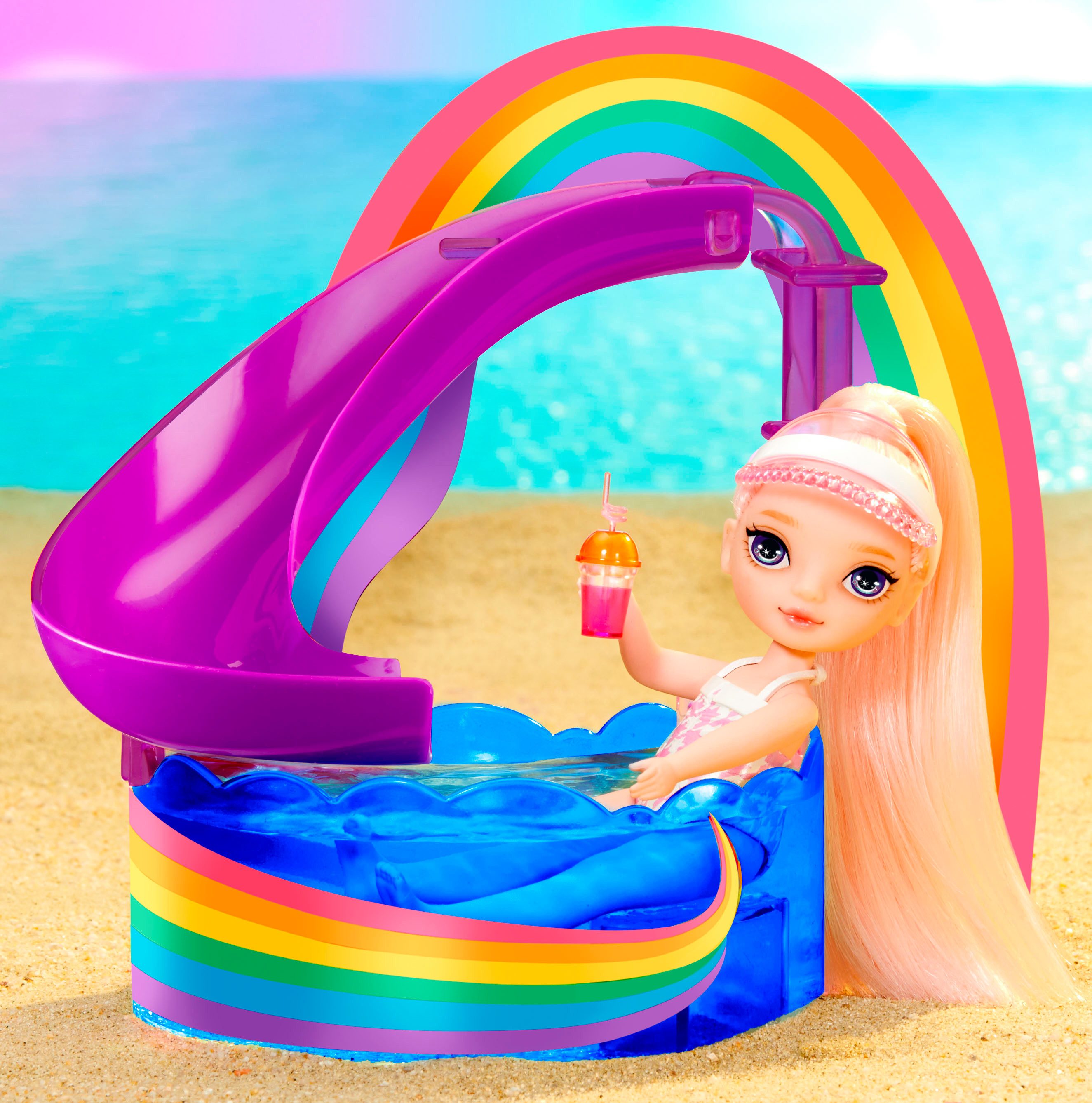 RAINBOW HIGH Mini-pop Rainbow High Little Pool Day with Blush Playset