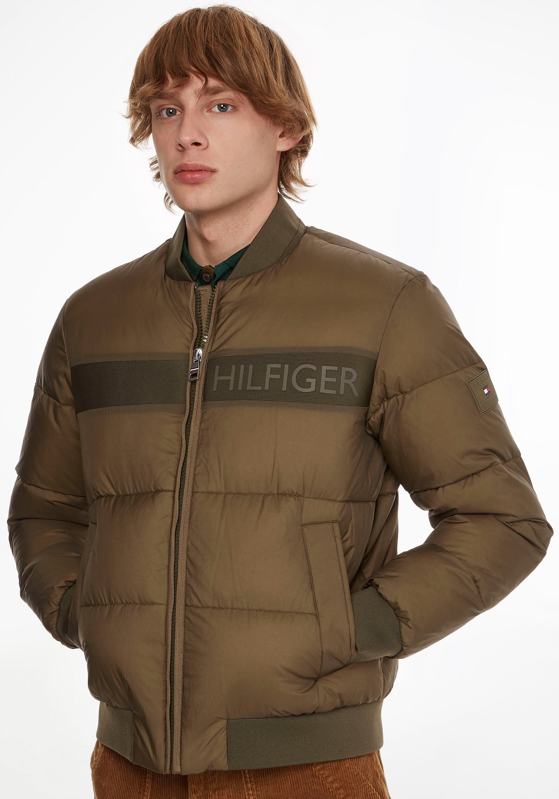 Tommy Hilfiger Gewatteerde jas HIGH LOFT BOMBER heren winterjassen maat XXXL (58) bruin