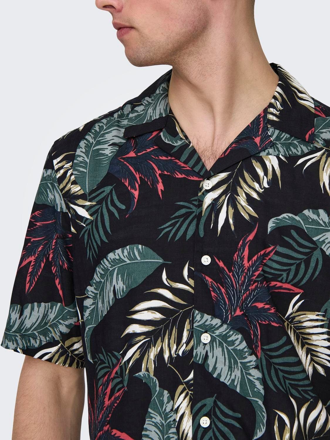 ONLY & SONS Hawaï-overhemd ONSWAYNE LIFE AOP SS VISCOSE SHIRT NOOS