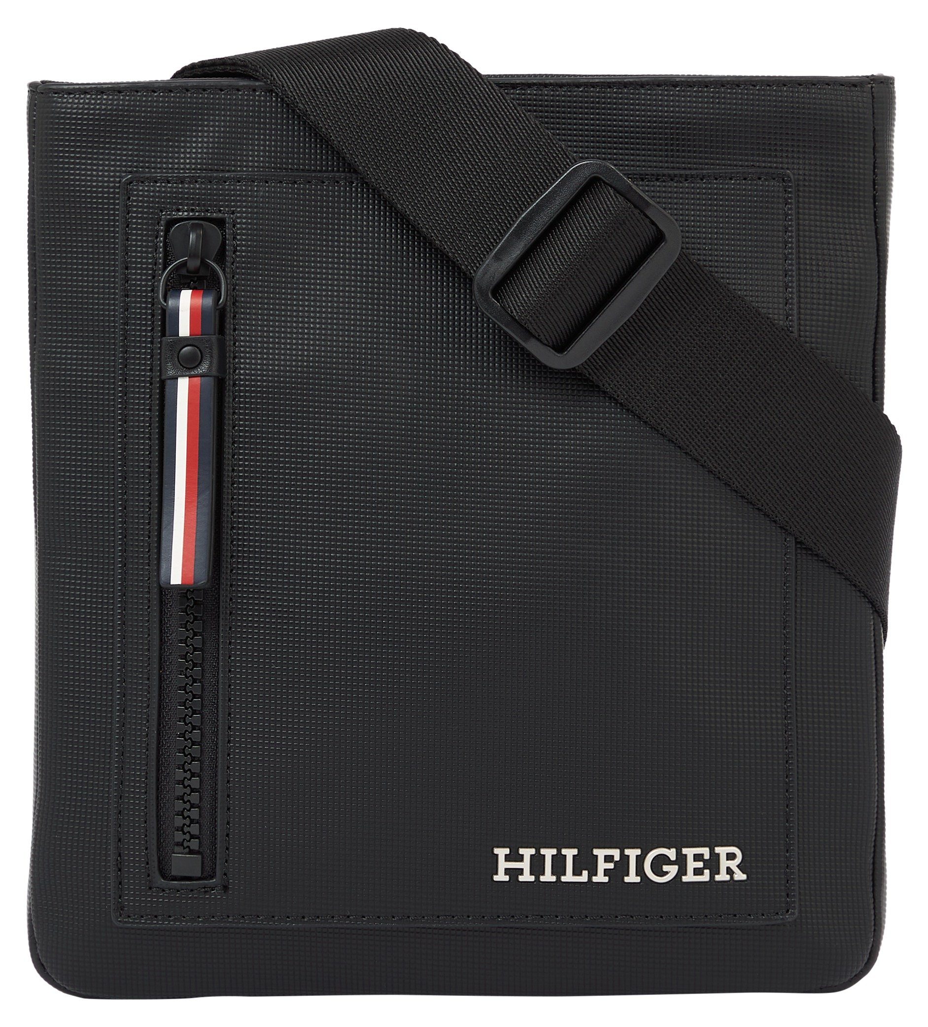Tommy Hilfiger Zwarte Heren Schoudertas Contrast Details Black Heren