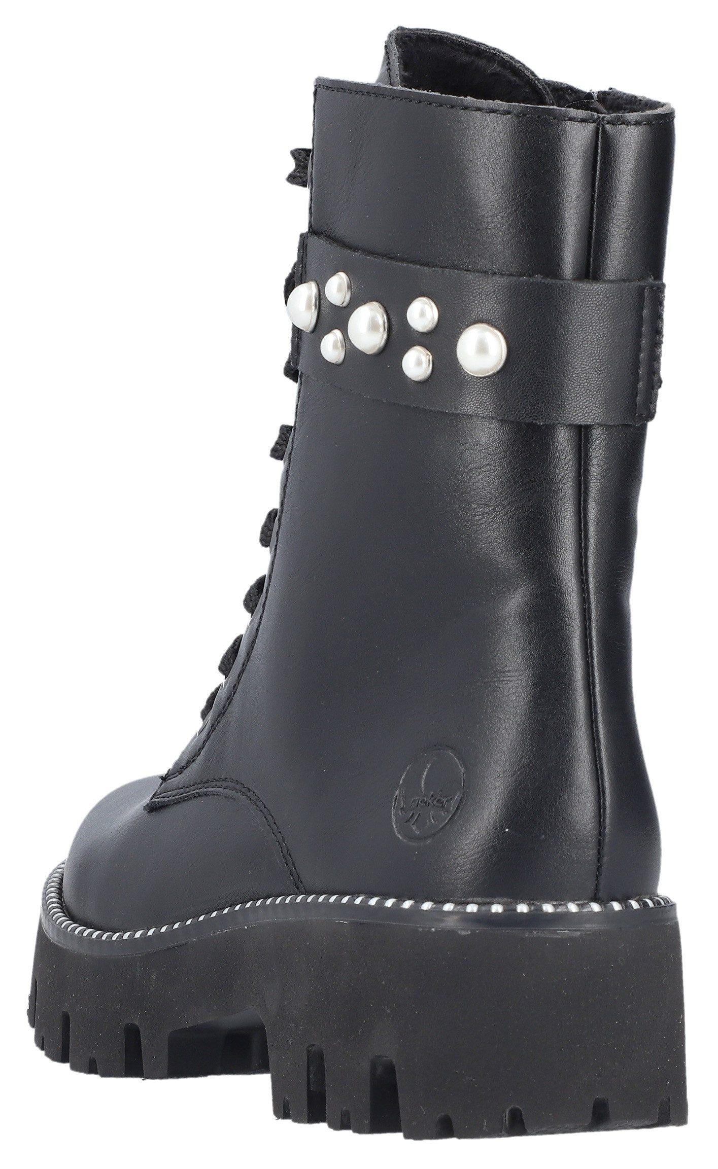 Rieker Veterlaarsjes , veterschoenen, plateau, met extra binnenrits