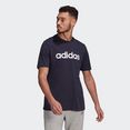 adidas performance t-shirt essentials embroidered linear logo blauw