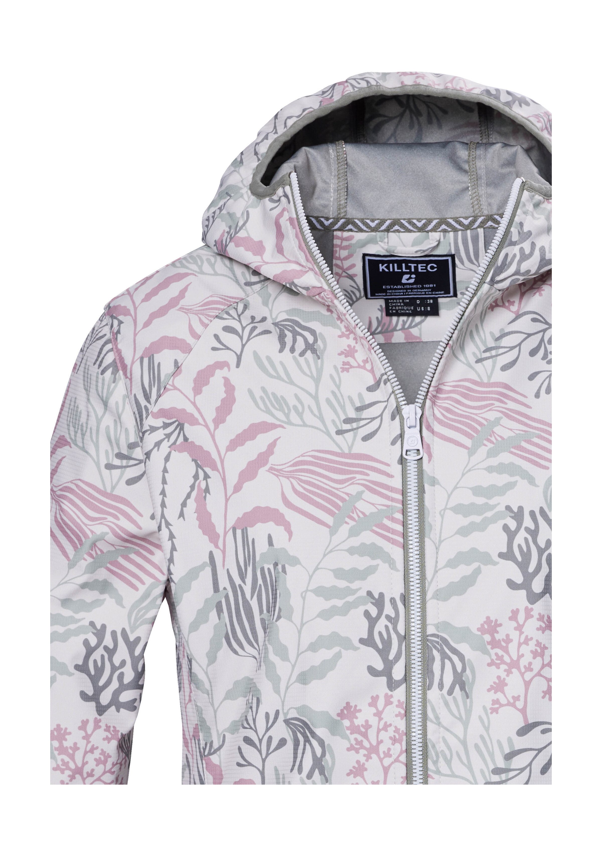 Killtec Softshell-jack KOS 56 WMN SFTSHLL JCKT Waterafstotende, winddichte softshelljack met bloemprint