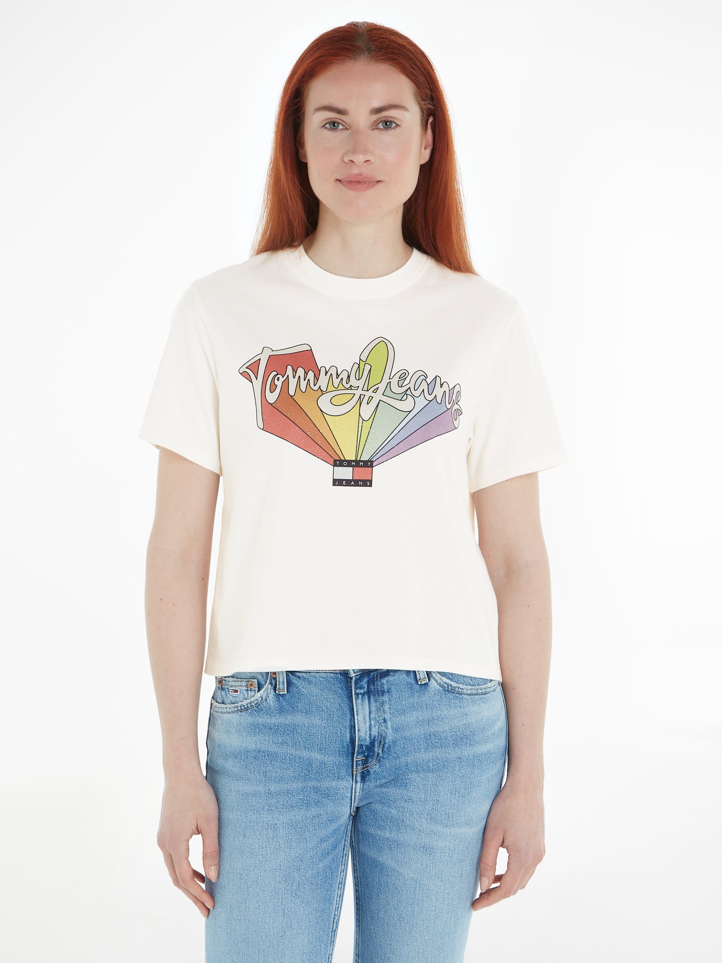 TOMMY JEANS Dames Tops & T-shirts Tjw Slim Smock Tee Wit