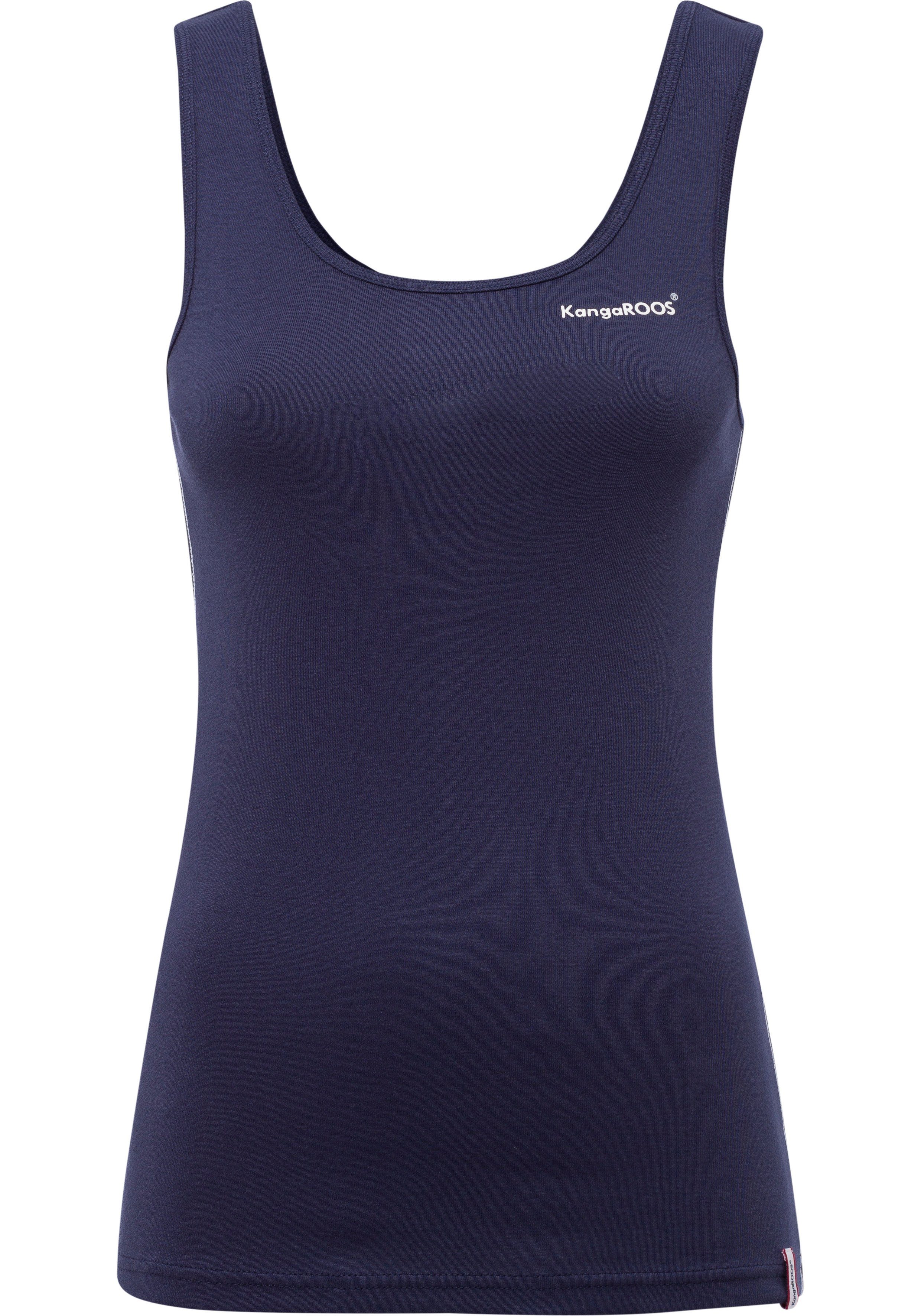 KangaROOS Geribde tanktop in een set van 2 - 1x uni + 1x gedessineerd (set, 2-delig, 2 stuks)