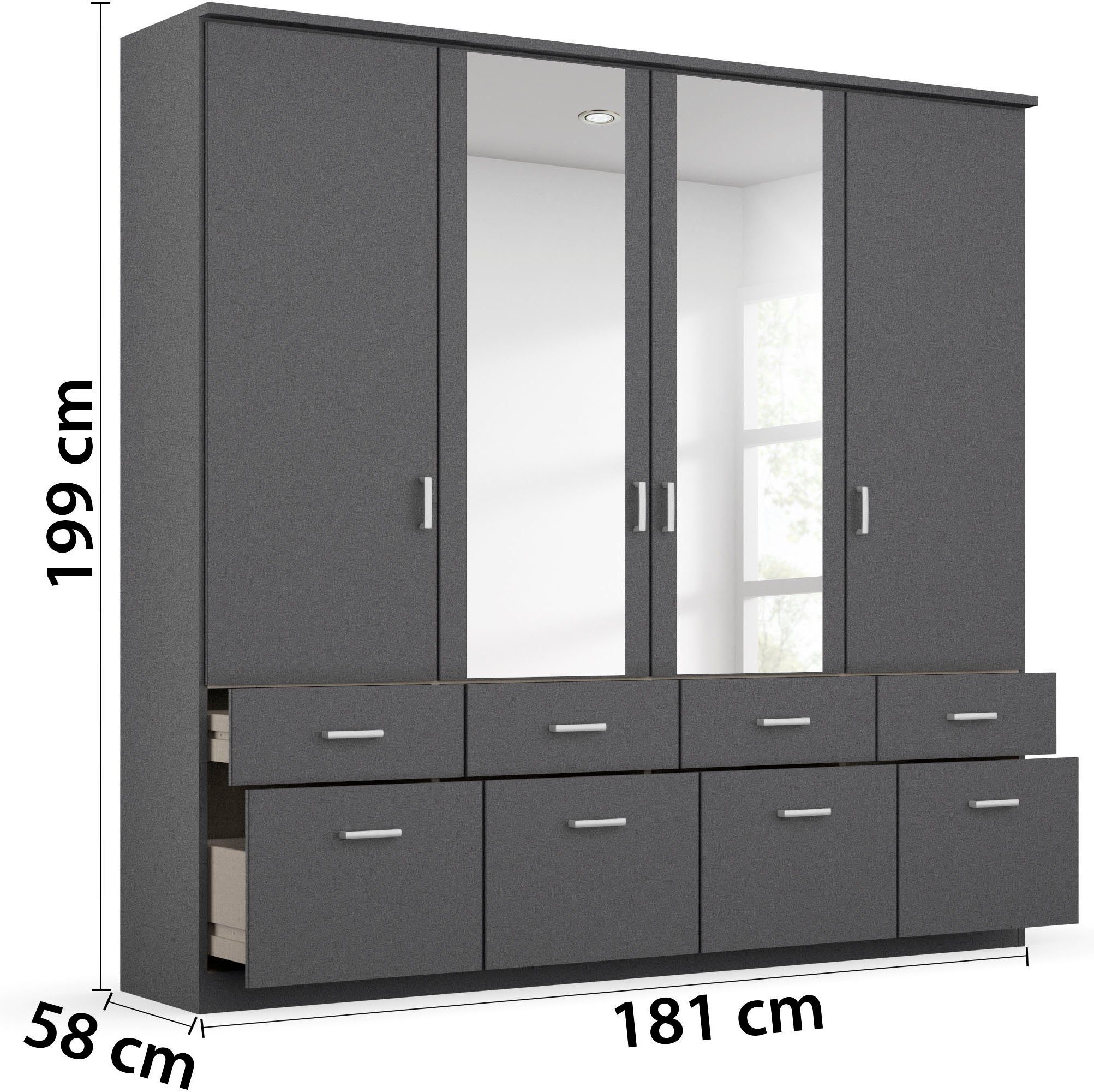 rauch Kledingkast kast garderobe plafondhoge kast BREMEN