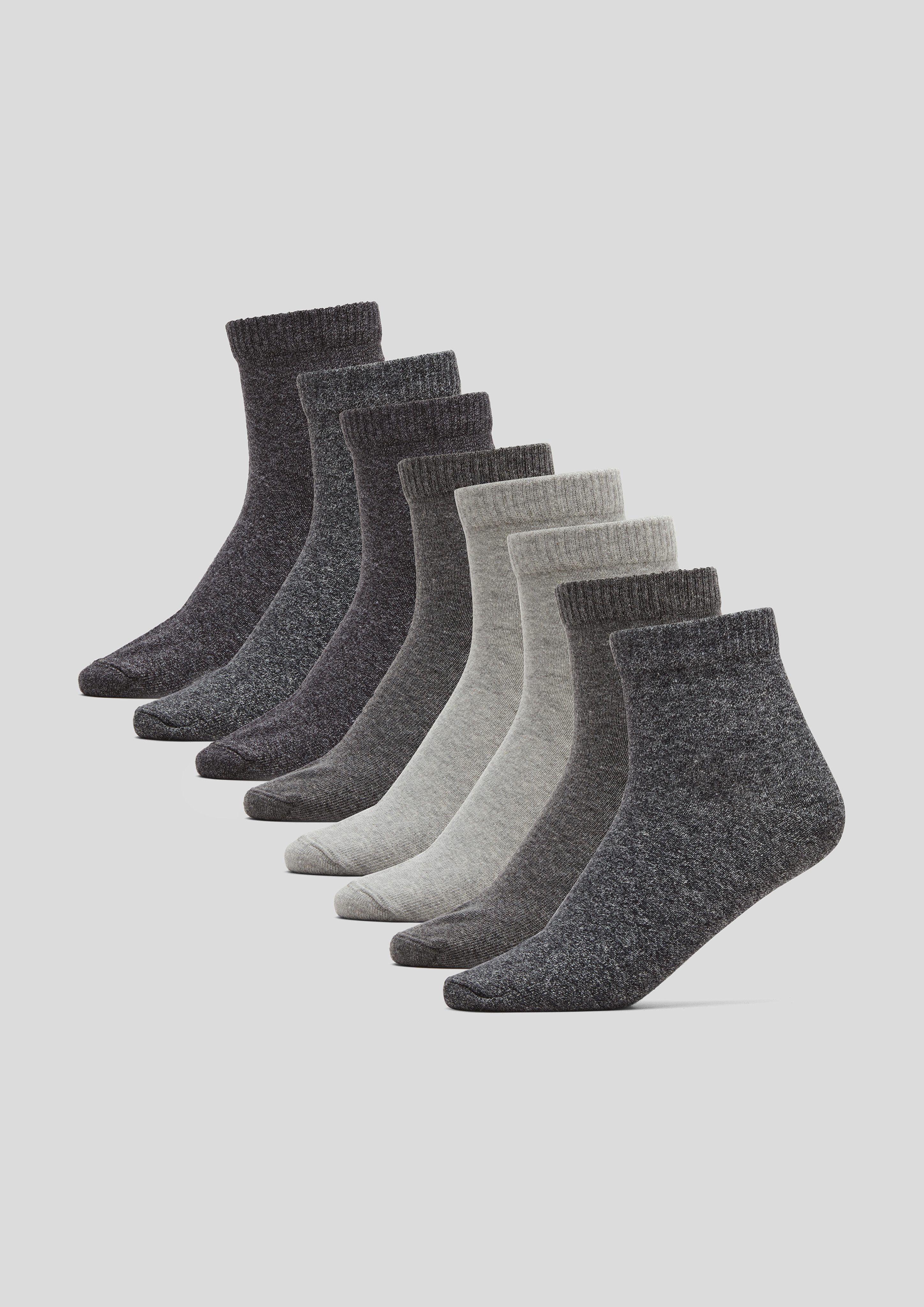 s.Oliver Korte sokken Essentials met onderhoudsvriendelijke materiaalmix (set, 8 paar)