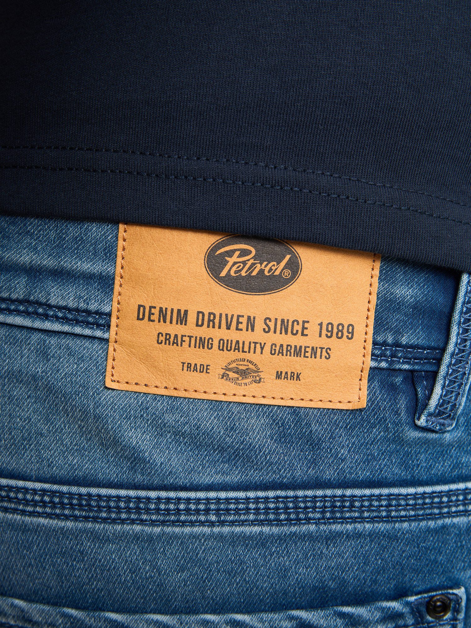 Petrol Industries Jeansshort met omslag