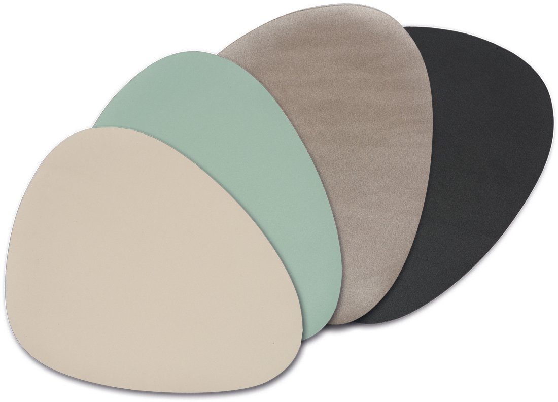 Zeller Present Set placemats Kunstleer, afneembaar (6 stuks)