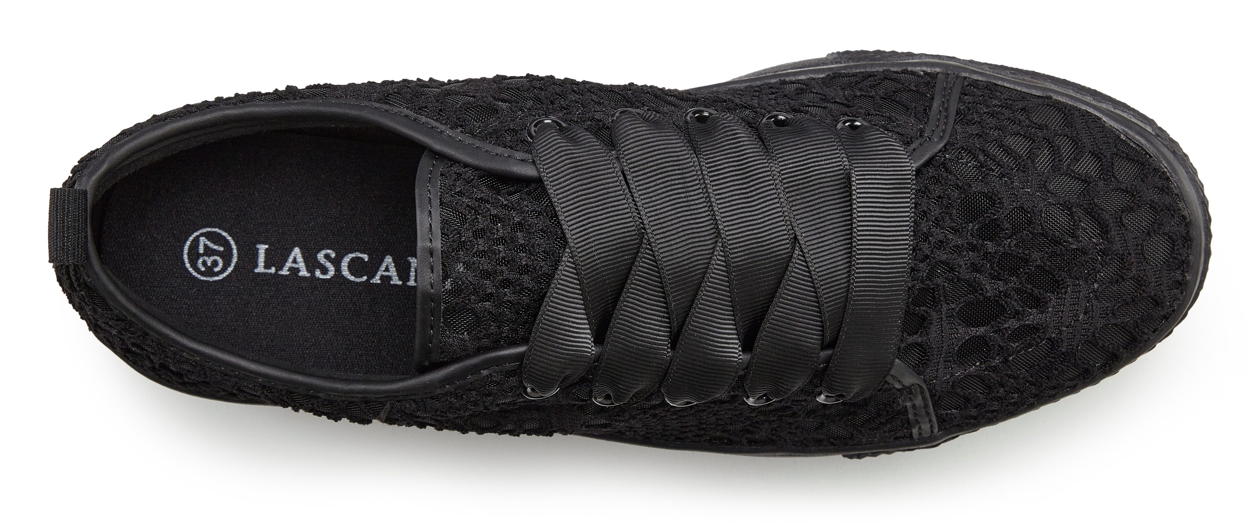 Lascana Sneakers met lichte plateausole en punt, veterschoenen, vrijetijdsschoenen