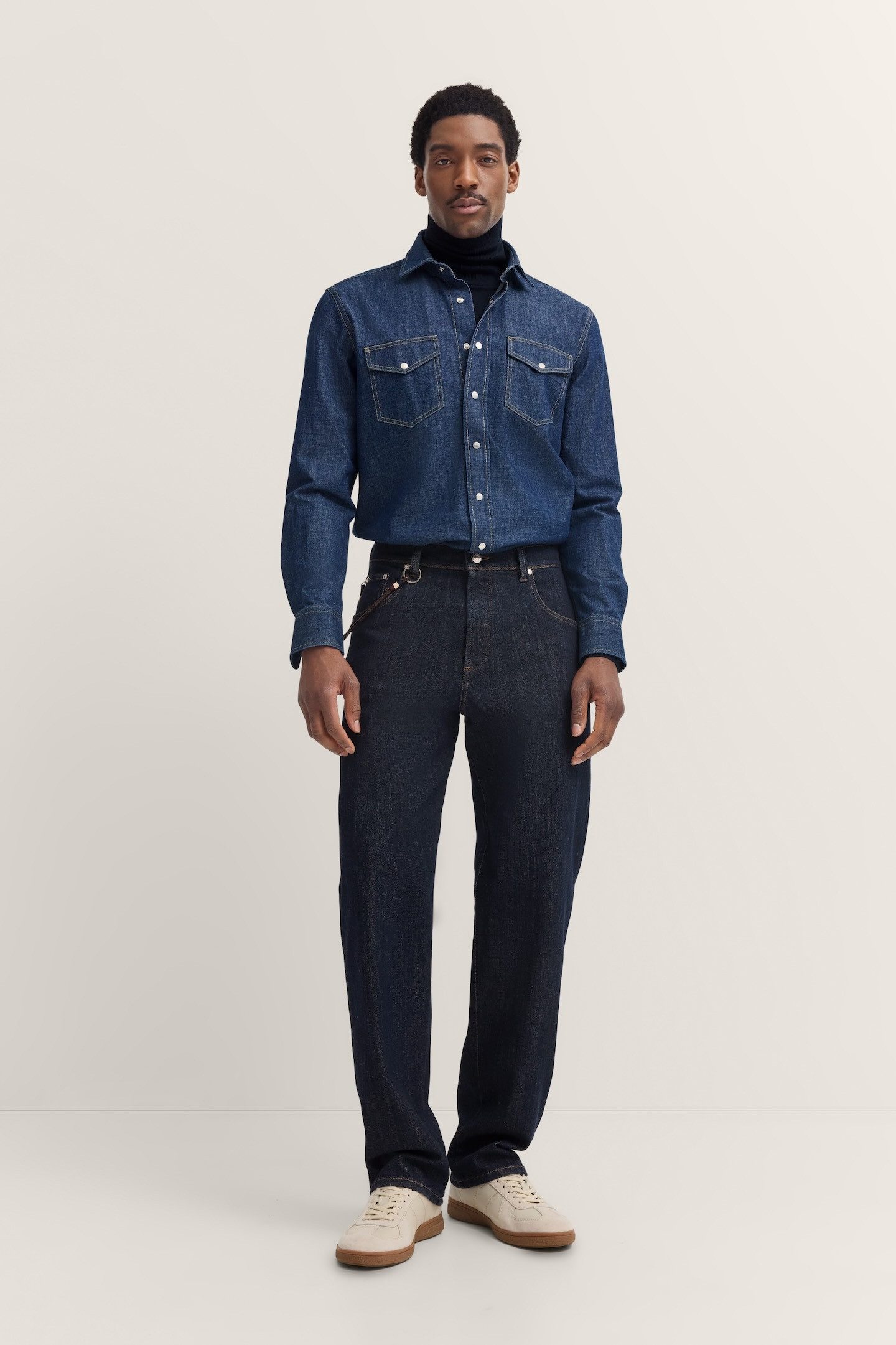 Bugatti 5-pocket jeans Loose fit van luxury raw denim met stretch