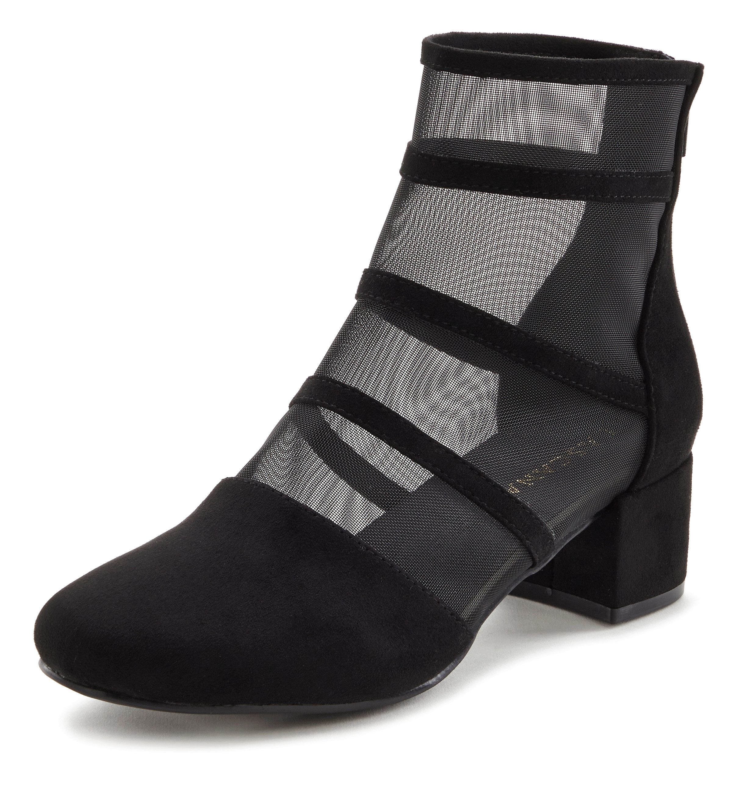 Lascana Laarsjes Ankle boots, laarzen met modieuze mesh-inzetten vegan