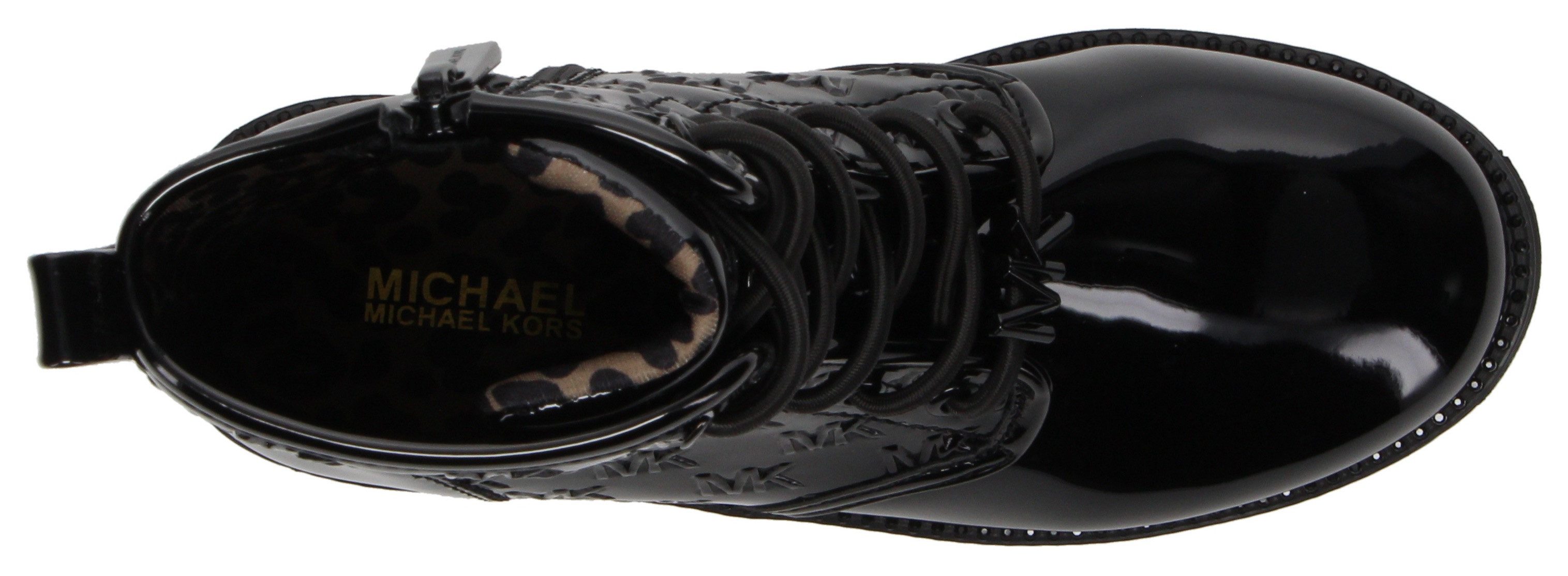MICHAEL KORS KIDS Veterschoenen HASKELL MK FACET Chunky boos, enkellaars, laklaars met gestikte schacht