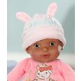 baby annabell babypop sweetie for baby, dolls of colour, 30 cm met rammelaar aan de binnenkant roze