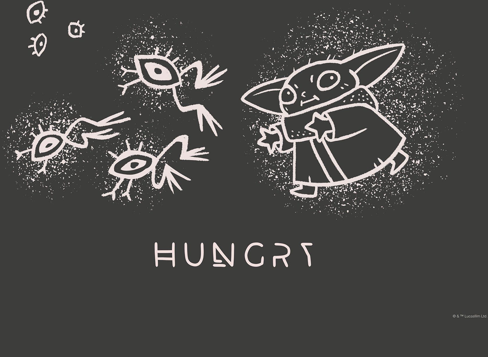 Komar Artprint op linnen The Mandalorian Grogu Snackin' - Afmeting 40 x 30 cm (1 stuk)