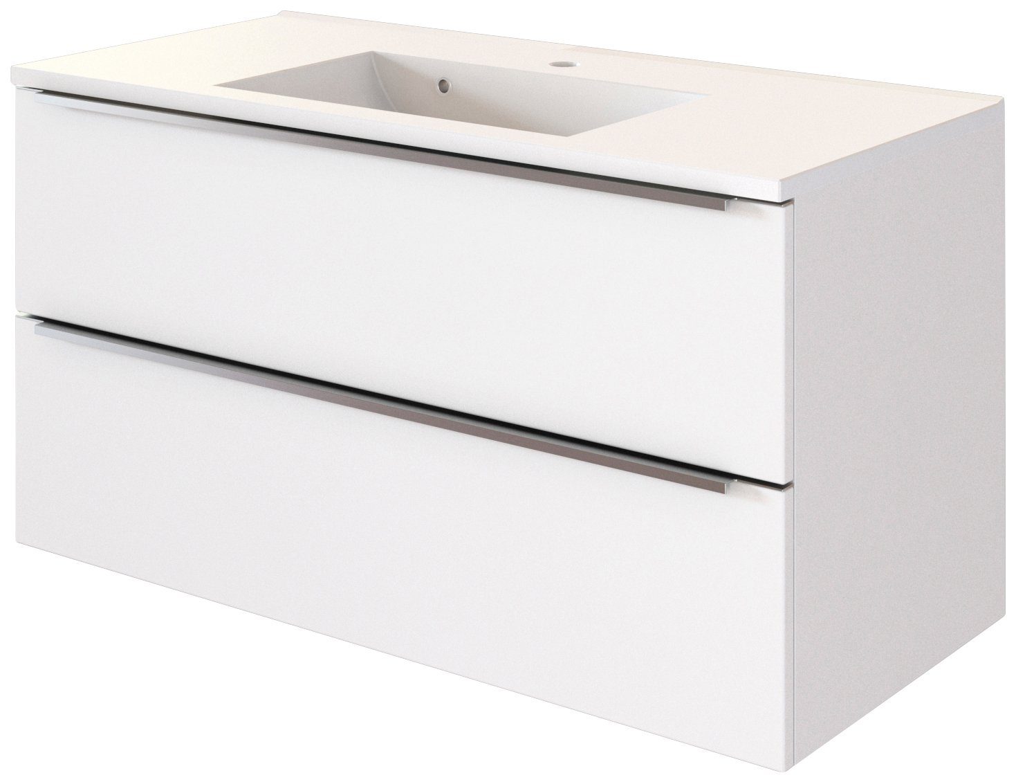 welltime Wastafelonderkast Matera Breedte 100 cm wastafelmeubels wit