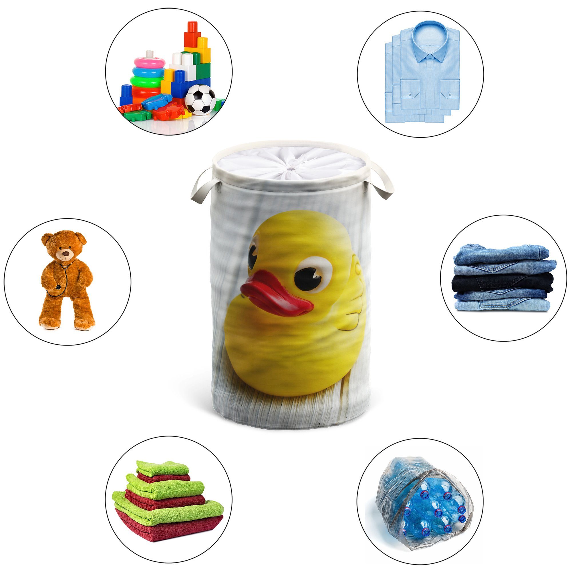 Sanilo Wasmand Piepeend 60 liter, opvouwbaar, met bescherming tegen inkijk
