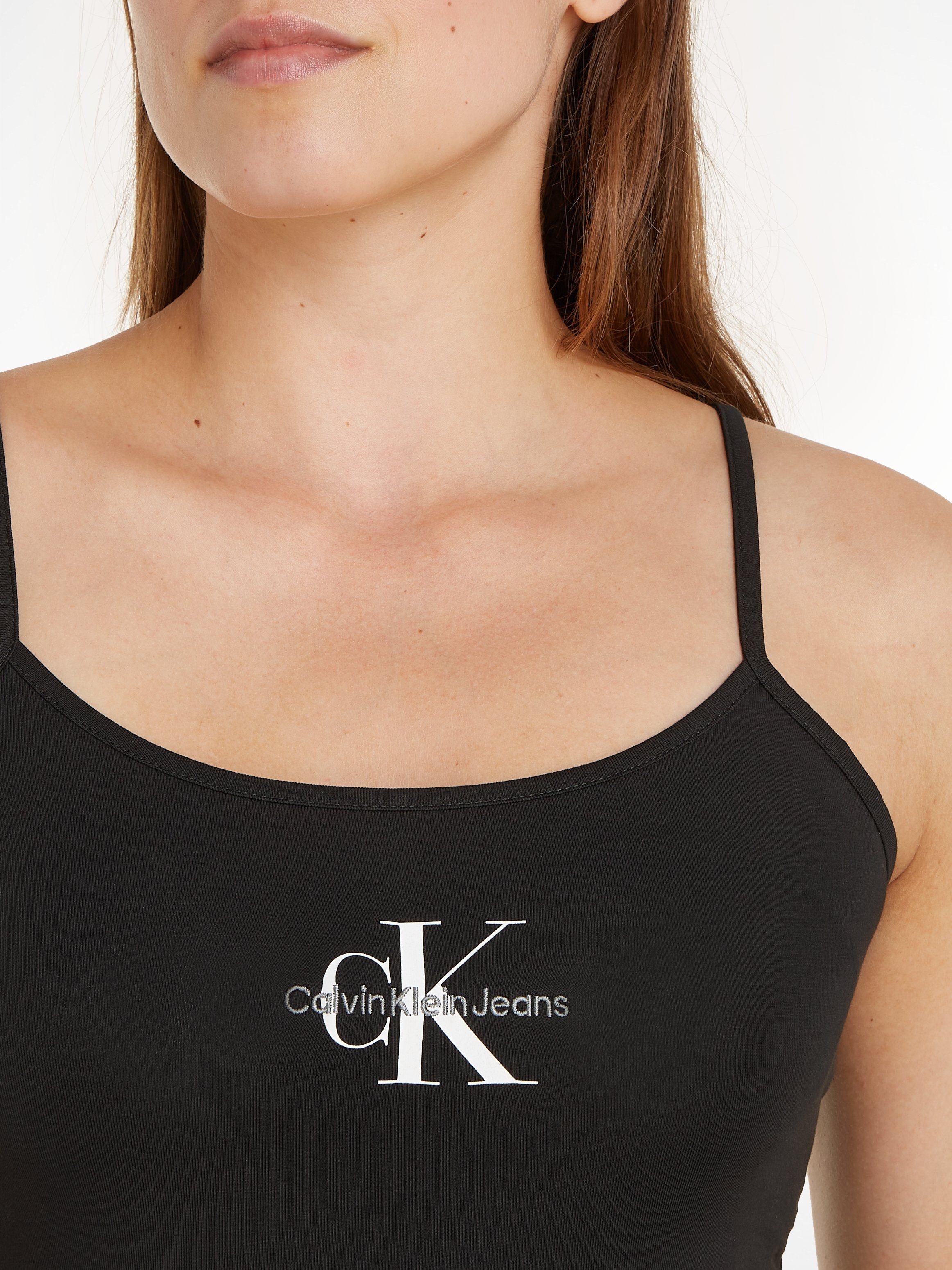 Calvin Klein Jurk met spaghettibandjes MONOLOGO STRAPPY DRESS