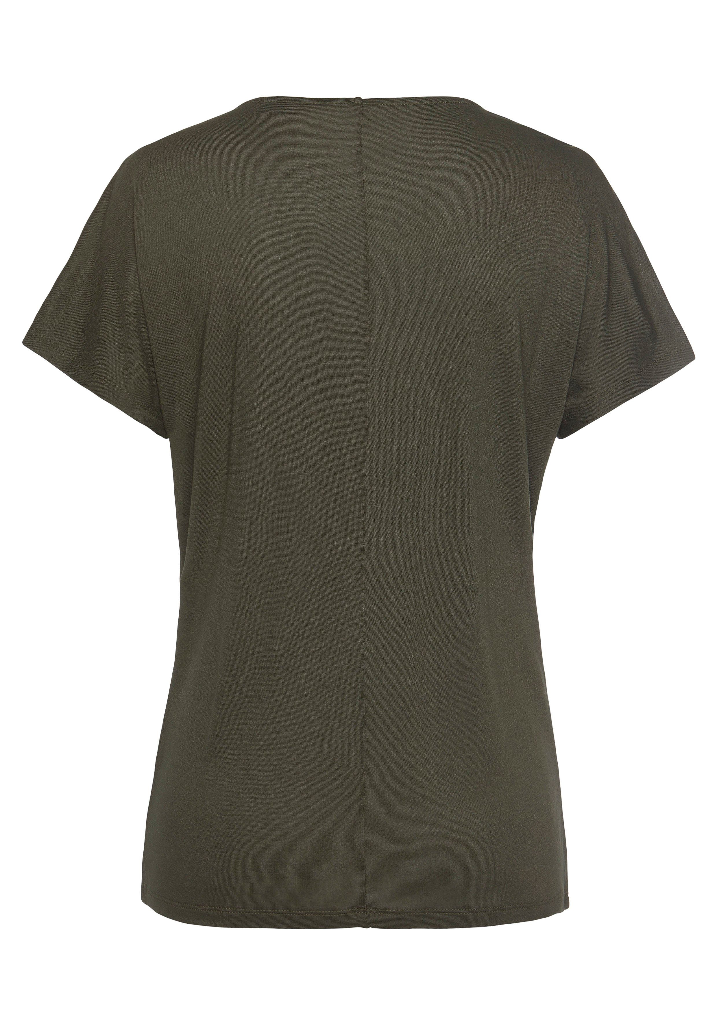 Lascana Shirt met korte mouwen met bandjes op de schouders, t-shirt, zachte jersey stof