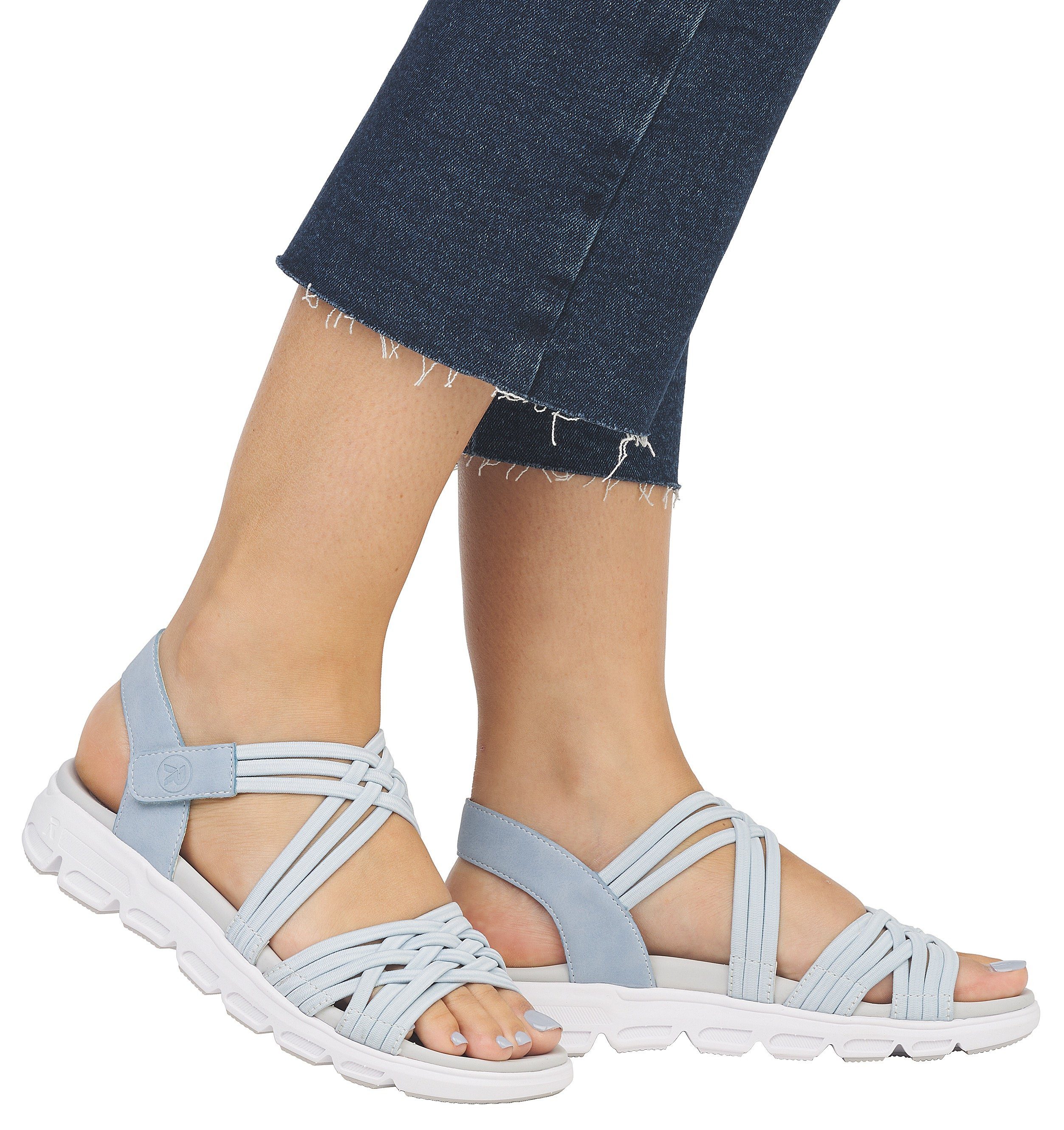 Rieker EVOLUTION Sandalen , zomerschoen, sandaal, met elastische bandjes en klittenbandsluiting