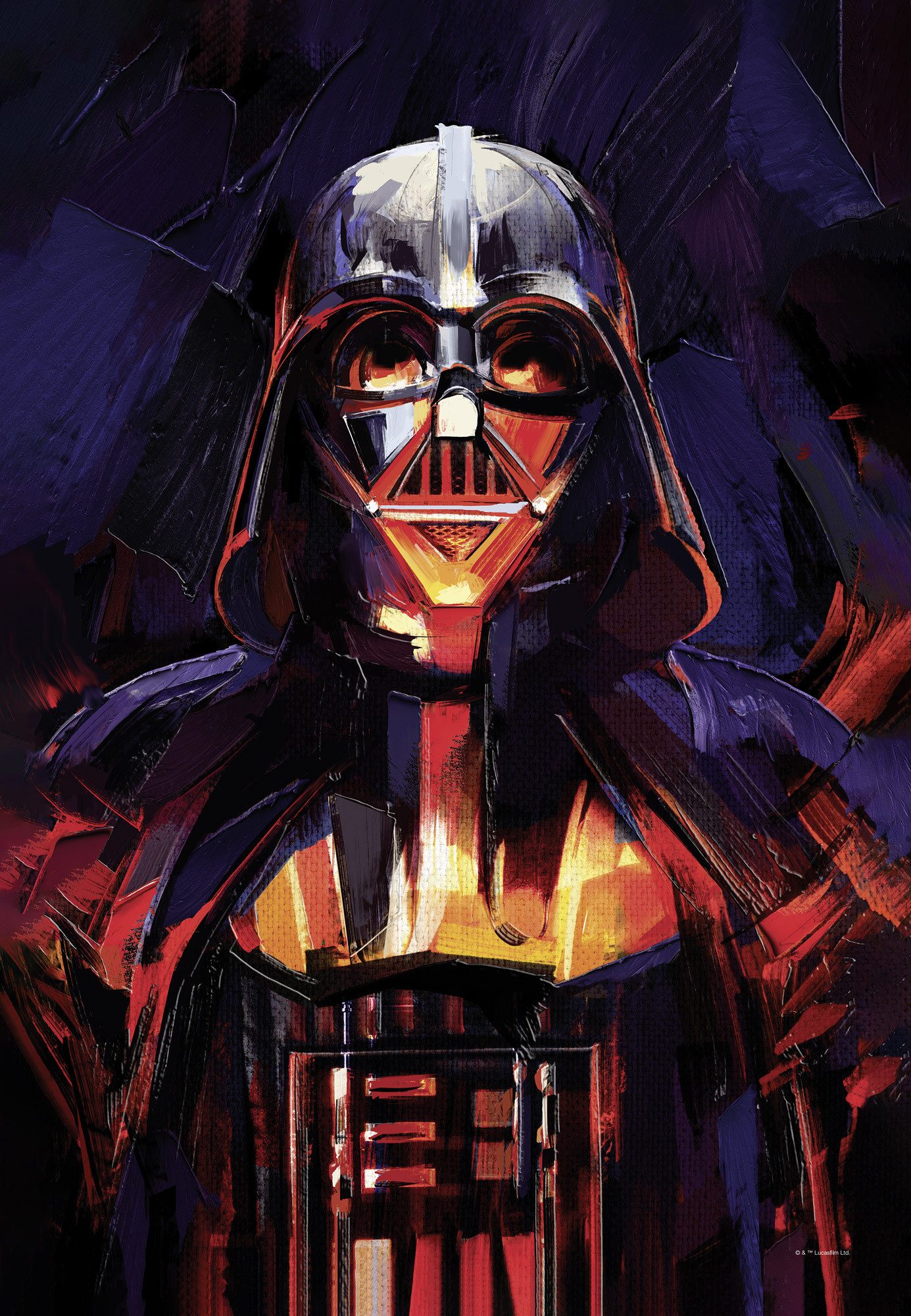 Komar Artprint op linnen Star Wars Darth Vader Flaming 400 x 260 cm (breedte x hoogte) - behang, vlies, woonkamer, slaapkamer (1 stuk)