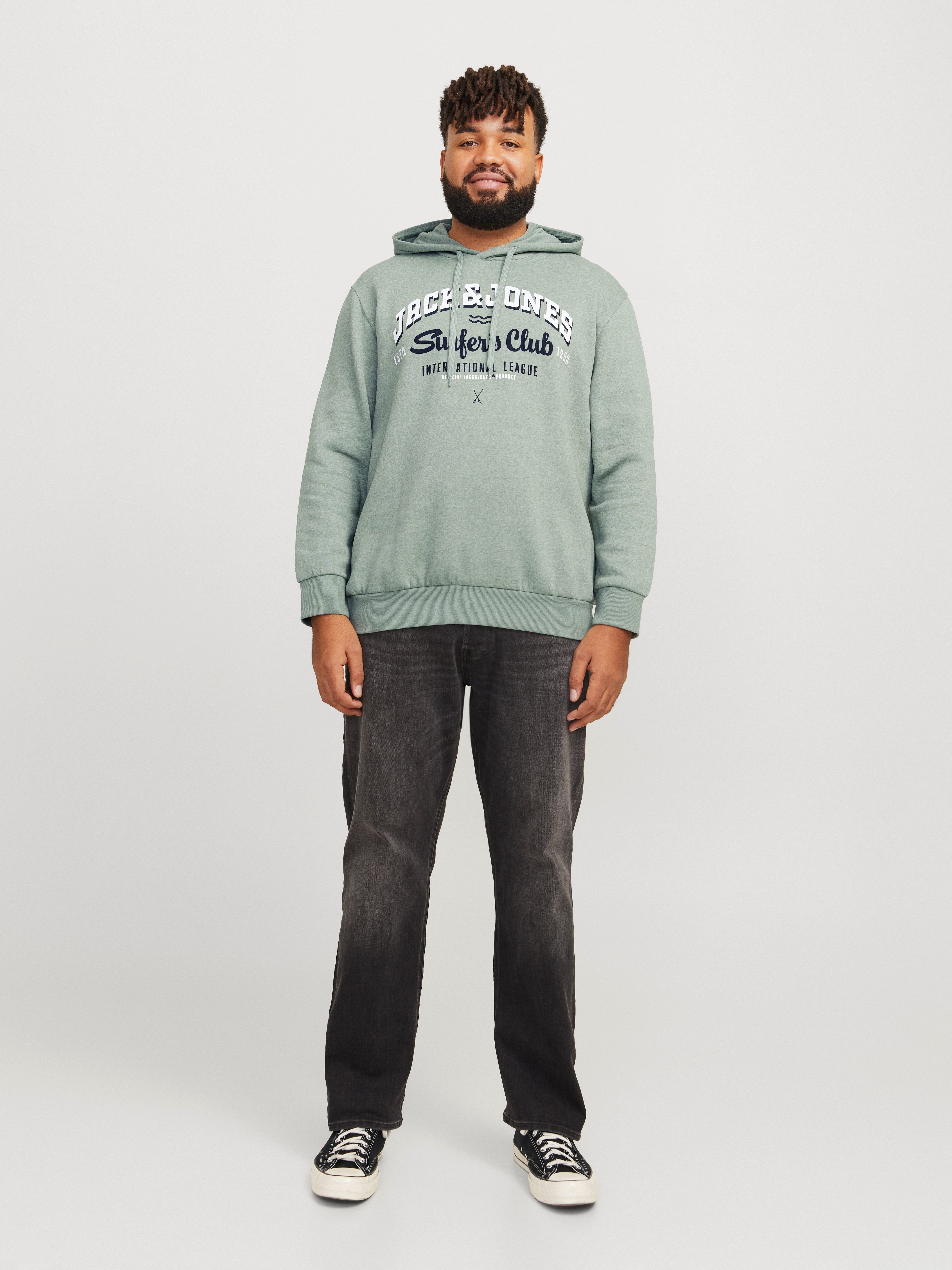Jack & Jones PlusSize Hoodie JJELOGO SWEAT HOOD 2 COL 24 25 NOOS PLS