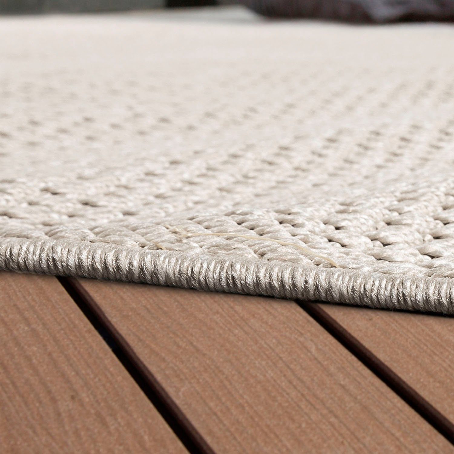 Paco Home Vloerkleed Timber 125 Platweefsel, sisal look, geschikt voor binnen en buiten, woonkamer