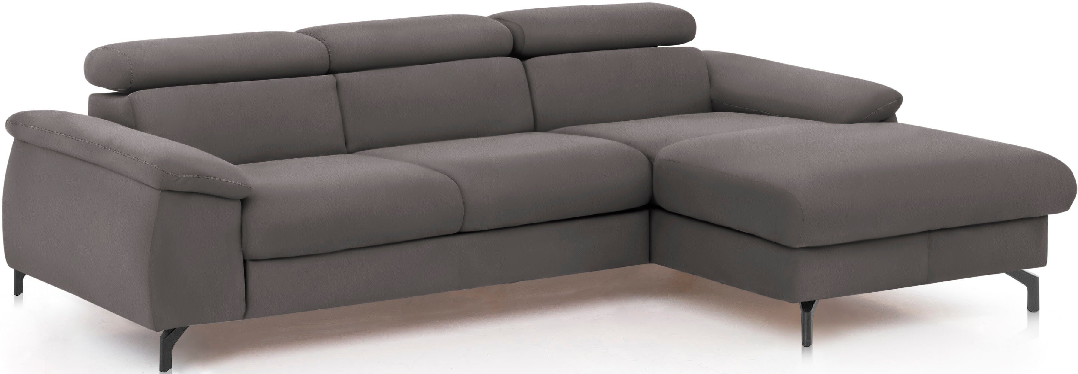 COTTA Hoekbank met hoofdverstelling, optioneel bedfunctie & bedlade
