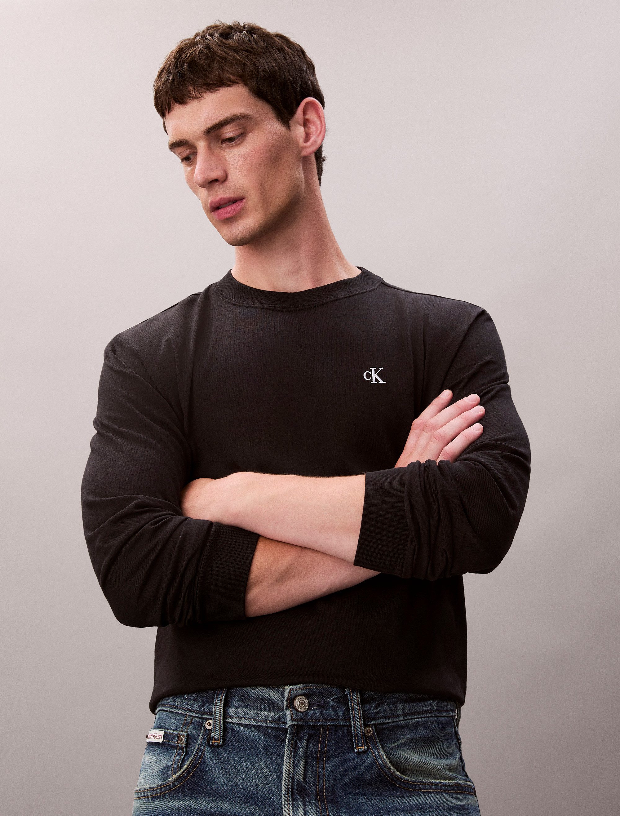 Calvin Klein Shirt met lange mouwen LS EASY MONOGRAM TEE