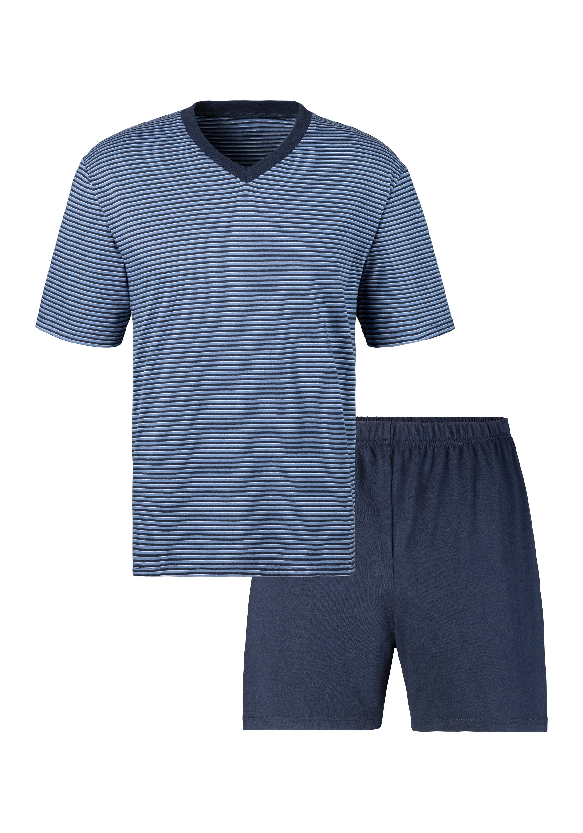 le jogger Pyjama met garenverfde streep (4-delig Set van 2)