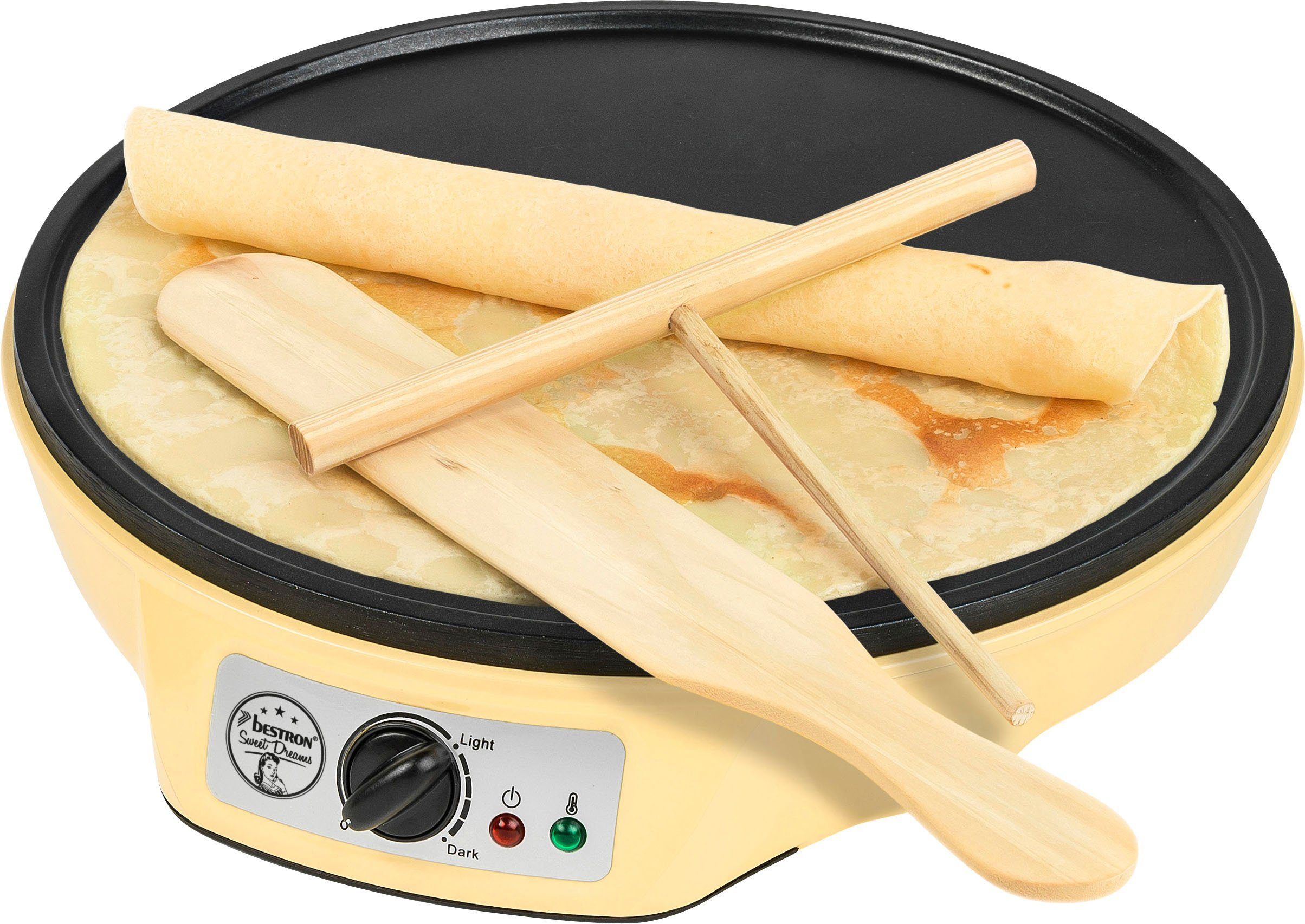 bestron Crêpe maker ASW602 Sweet Dreams inclusief deegverdeler & crêpesspatel, antiaanbaklaag