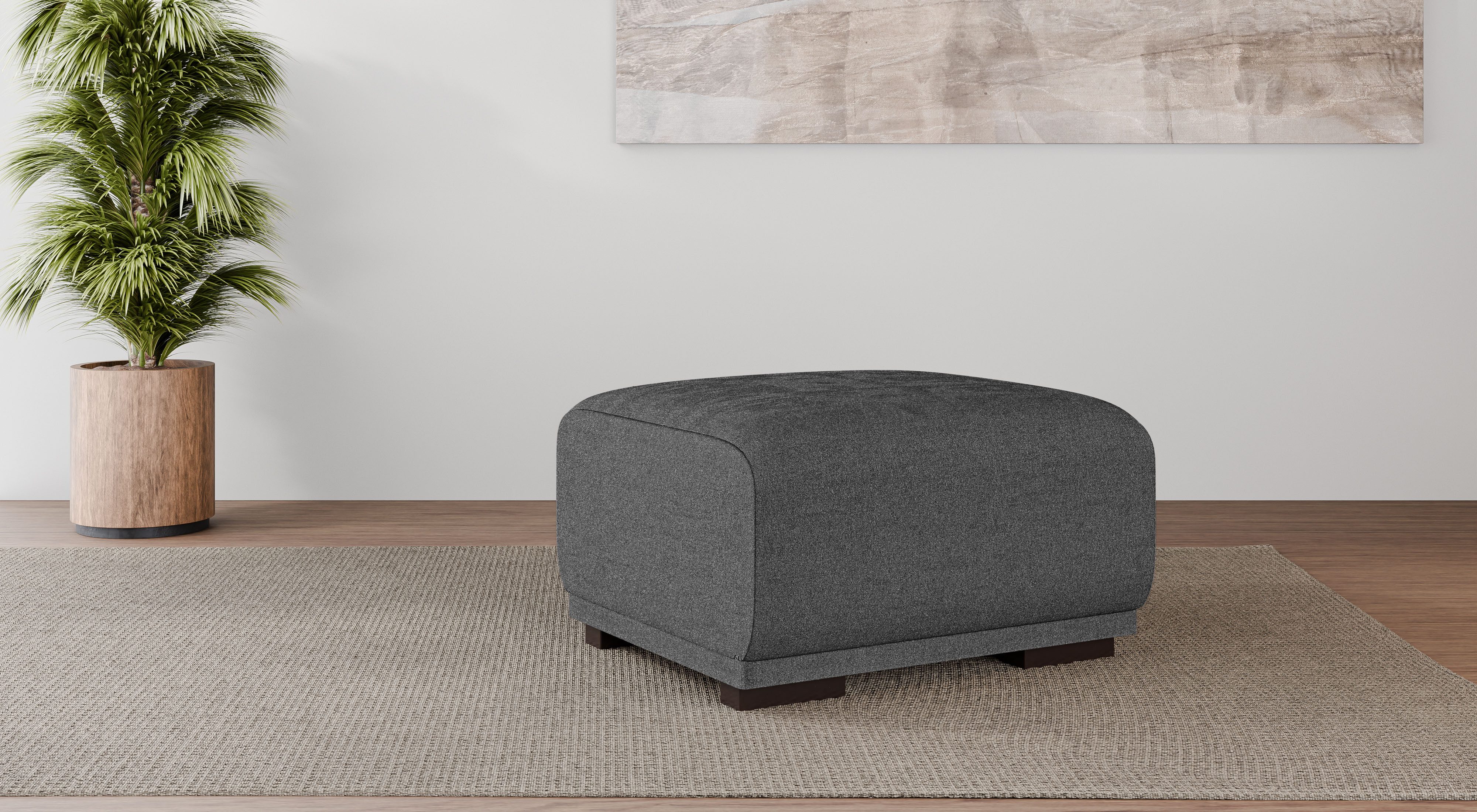 Home affaire Hocker BORNHOLM, kleine poef passend bij de serie, afmetingen B/D/H: 61/72/46 cm hockers grijs
