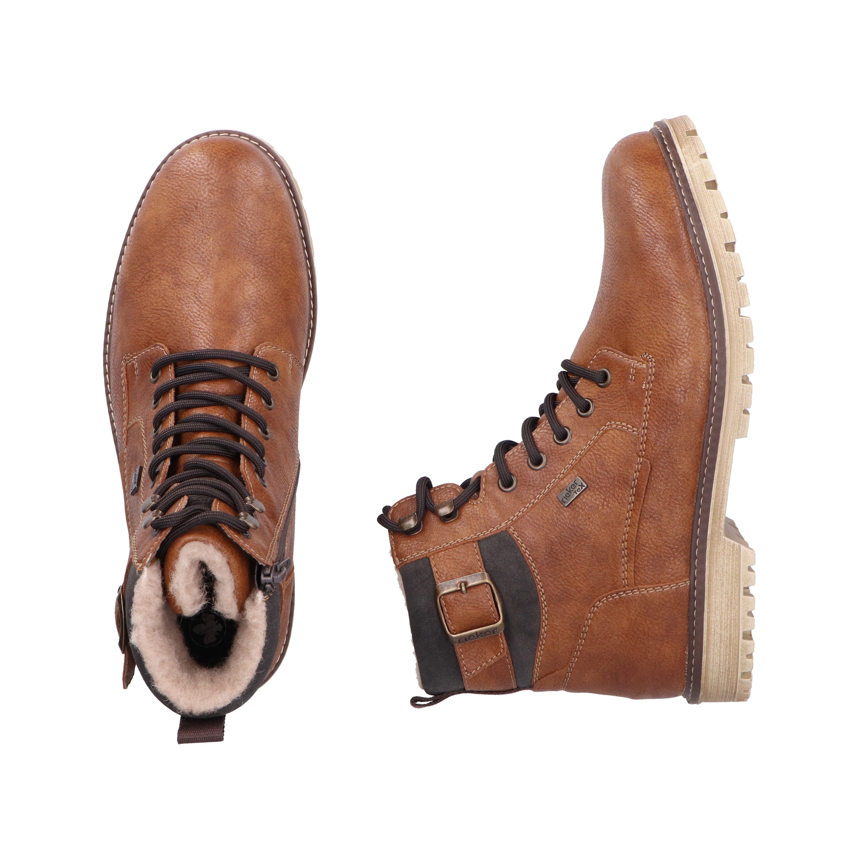 Rieker Winterlaarsjes Winterlaarzen, veterlaarzen met waterafstotend riekerTEX-membraan