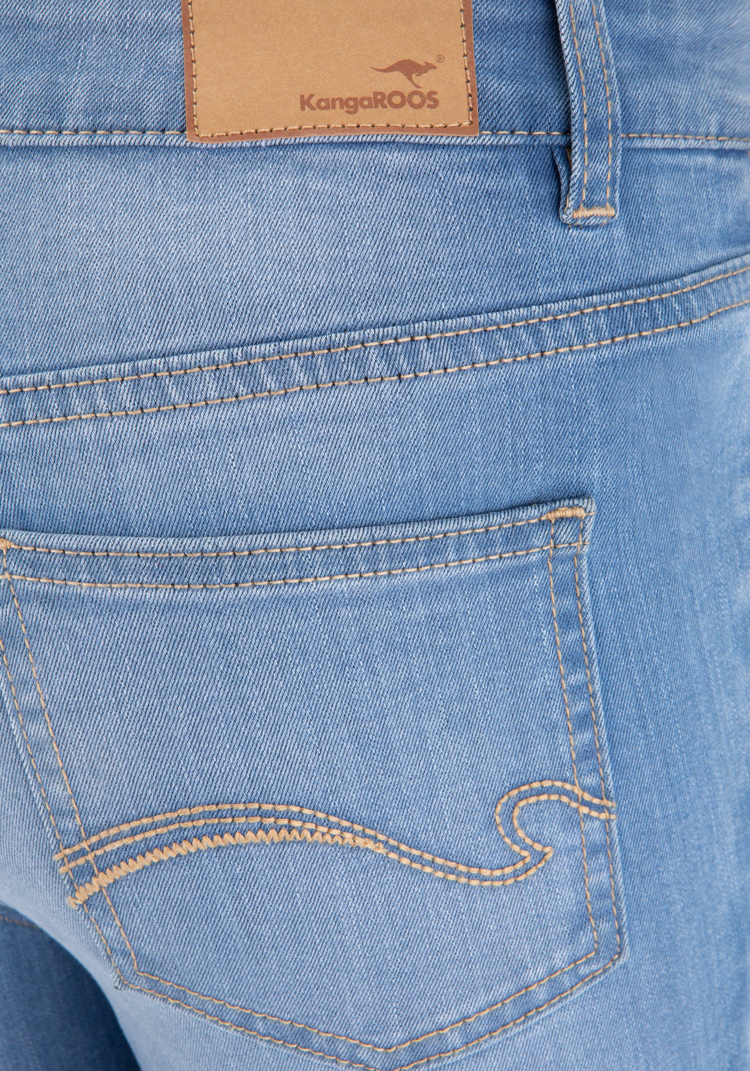 KangaROOS 5-pocket jeans SUPER SKINNY HIGH RISE enkel-lang, met used-look, hoge taille